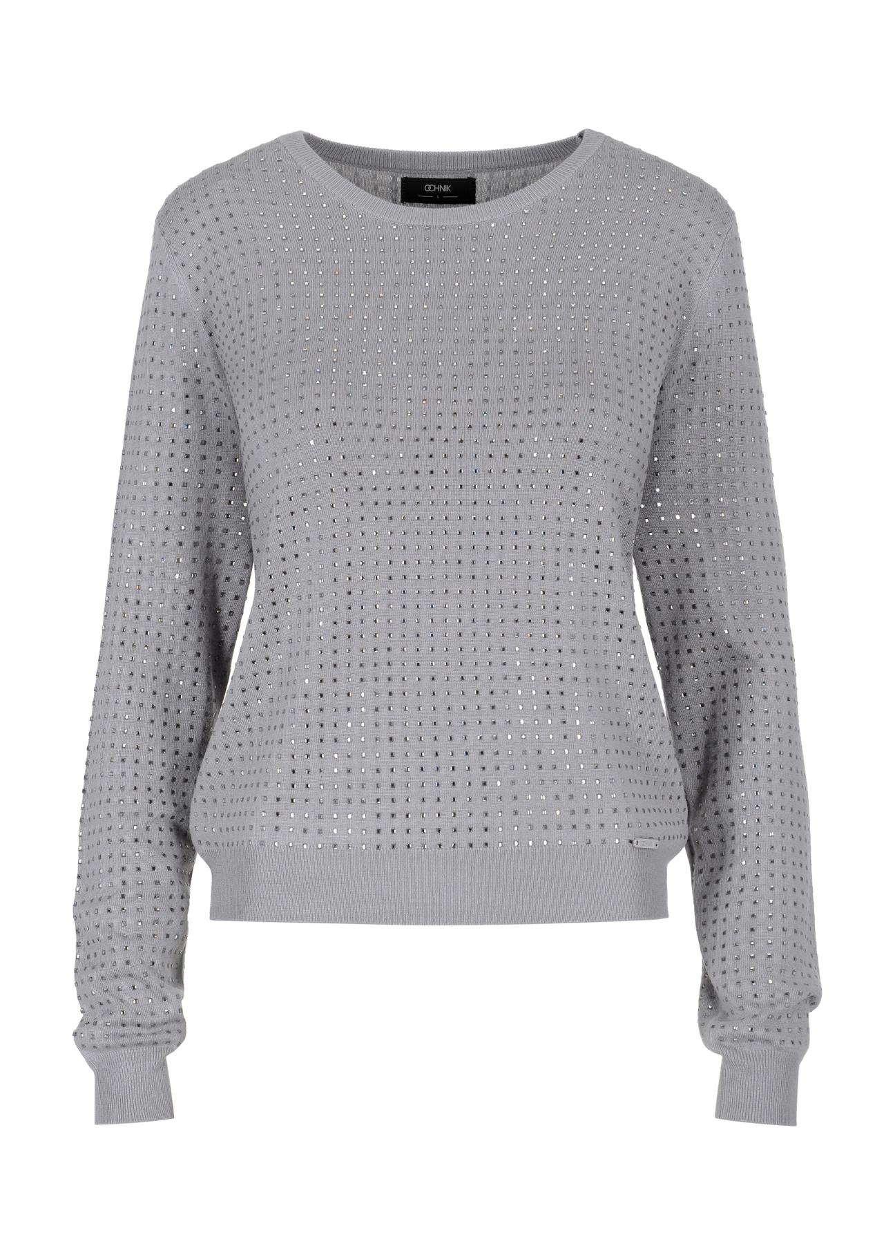 Women's grey sweater SWEDT-0193-91(Z23)-04