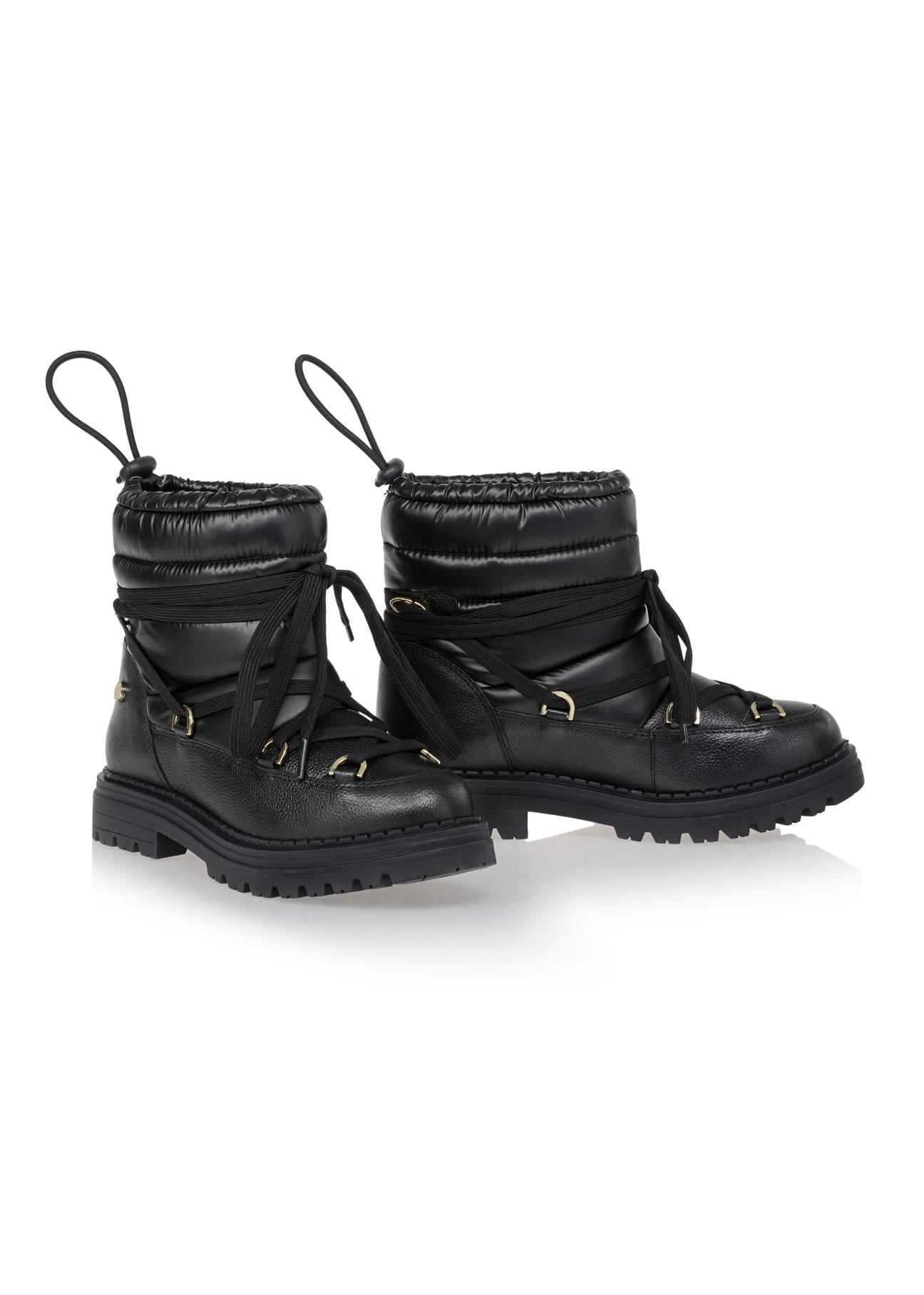 Women's short leather snow boots BUTYD-1016-99(Z23)-02