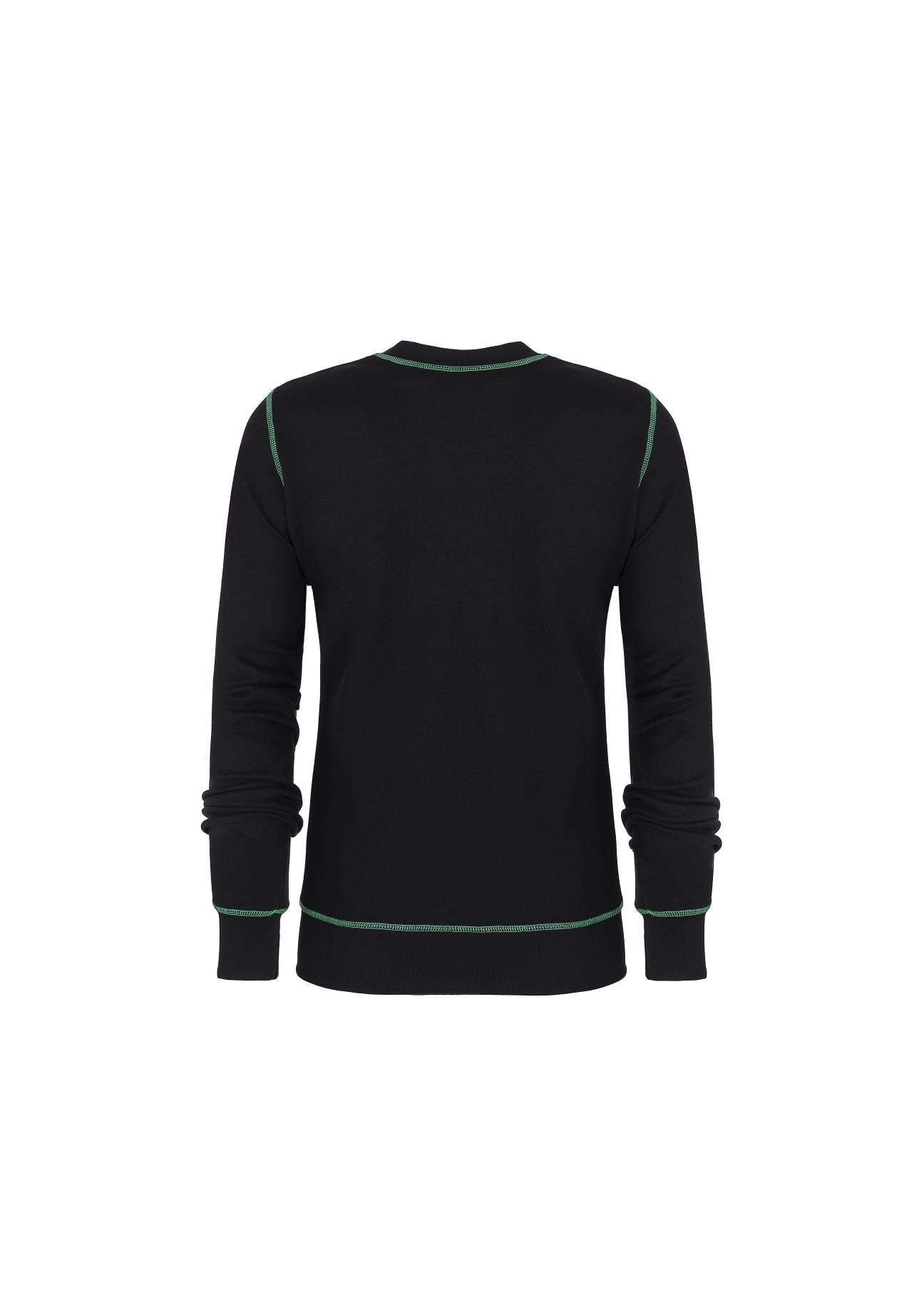 Women's sweatshirt with green elements BLZDT-0010-99(Z19)-02