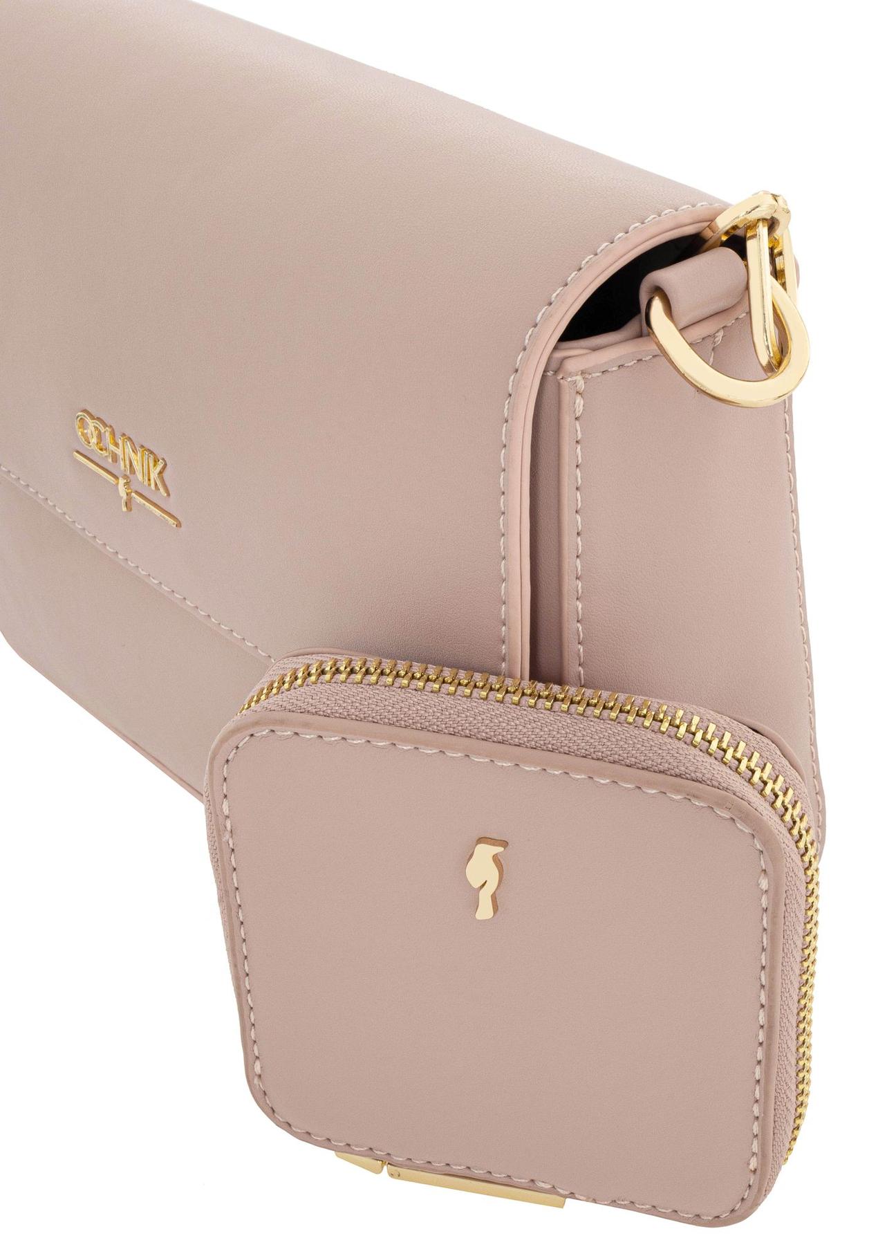 Pink women's messenger bag with chain TOREC-0767B-34(W25)-08