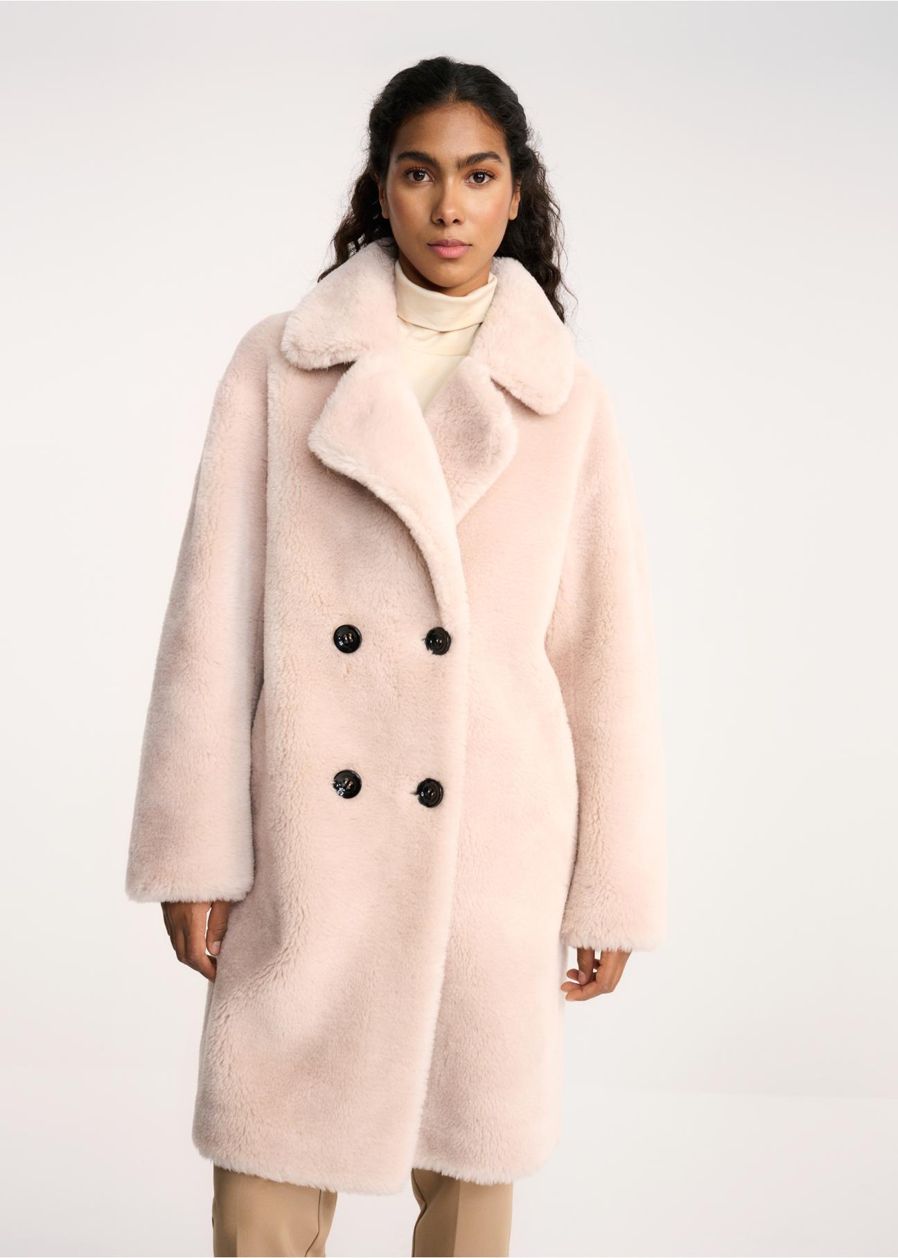 Women's oversize wool fur coat FUTDW-0016-81(Z22)-02