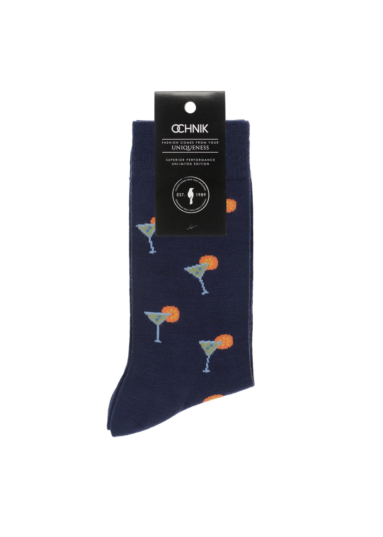 Men's long pattern socks SKAMT-0172-69(W23)-02