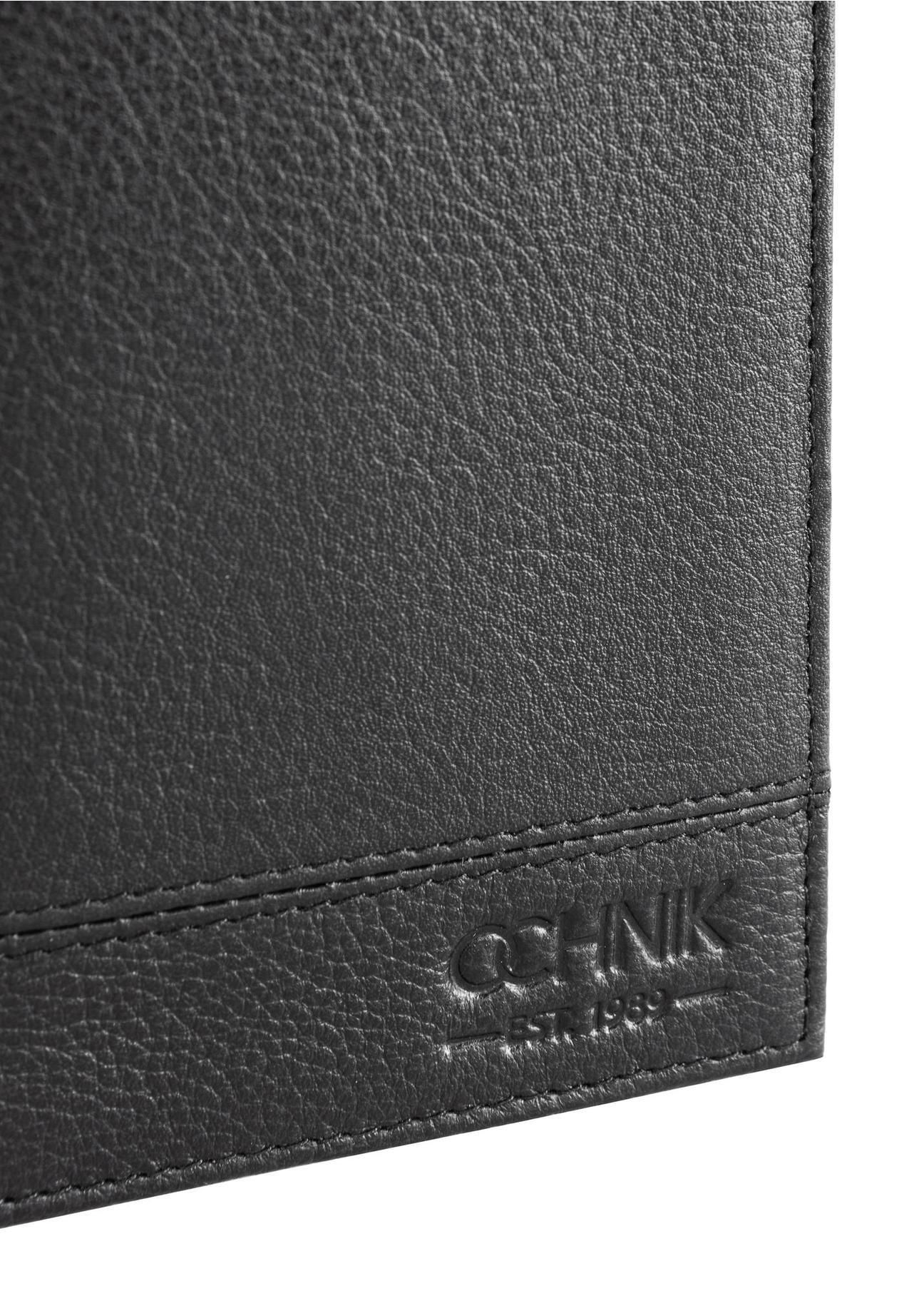 Men's leather wallet with stitching PORMS-0022-99(Z24)-06