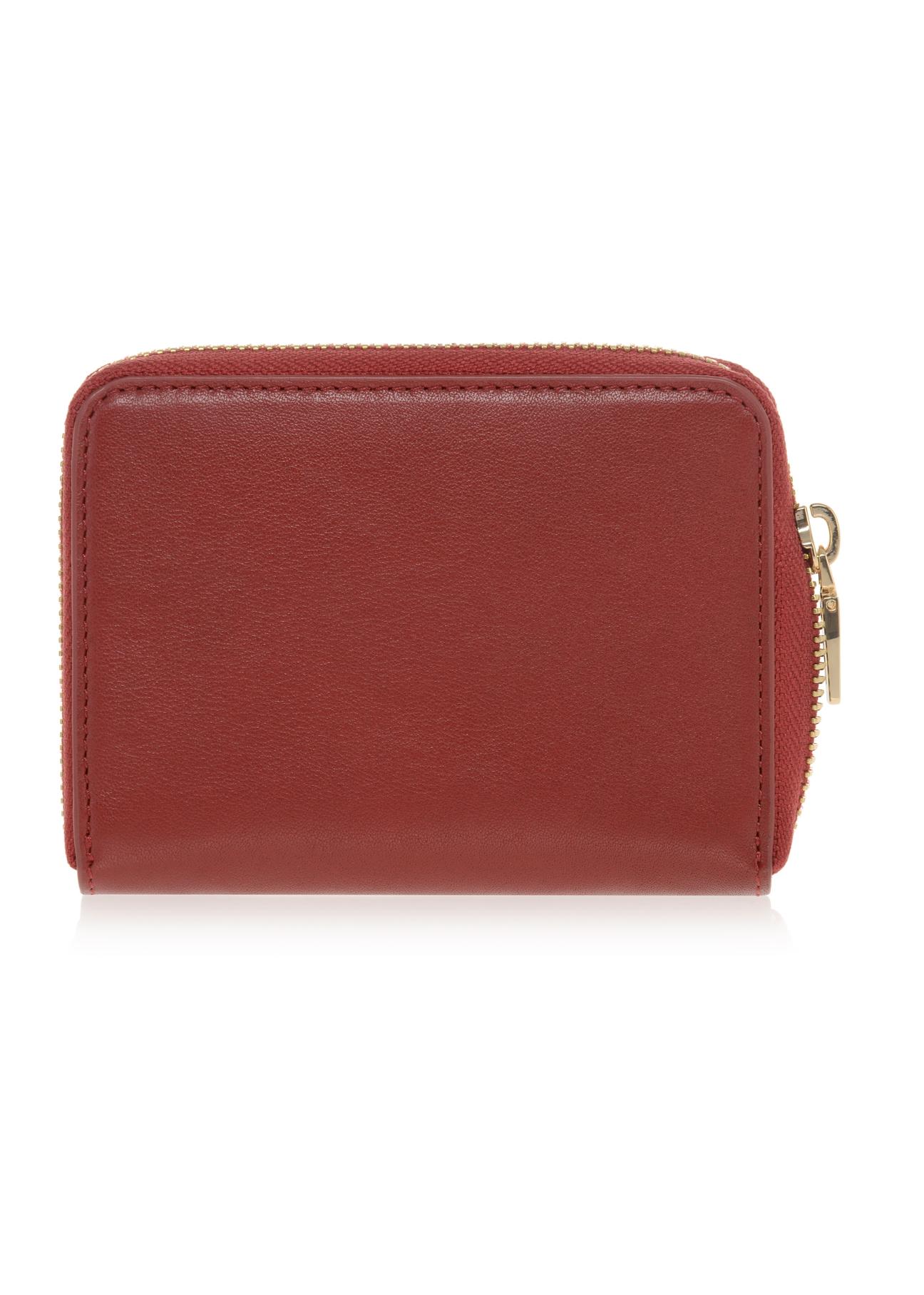 Women's red leather wallet PORES-0864-40(Z23)-02