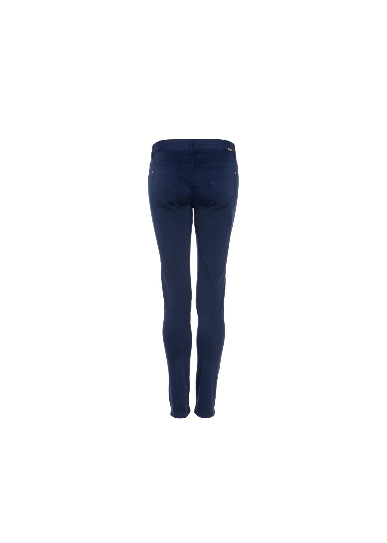 Granatowe spodnie skinny damskie SPODT-0026-69(W21)-03