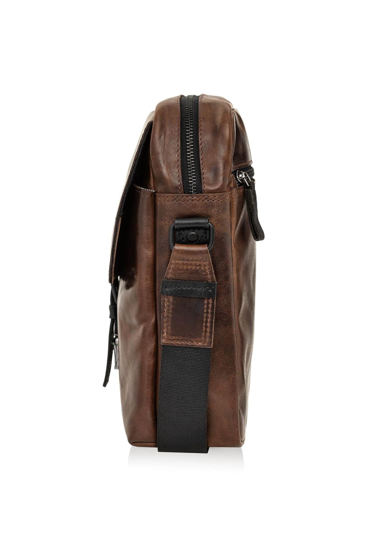 Brown leather men's bag TORMS-0104B-79(Z24)-03