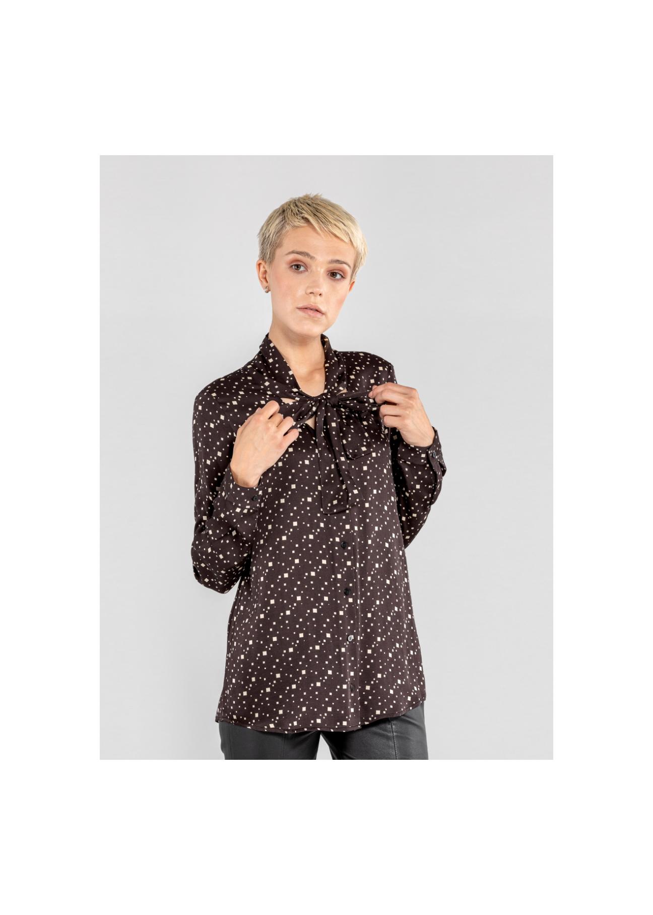 Women's shirt with tie BLUDT-0115-99(Z20)-01