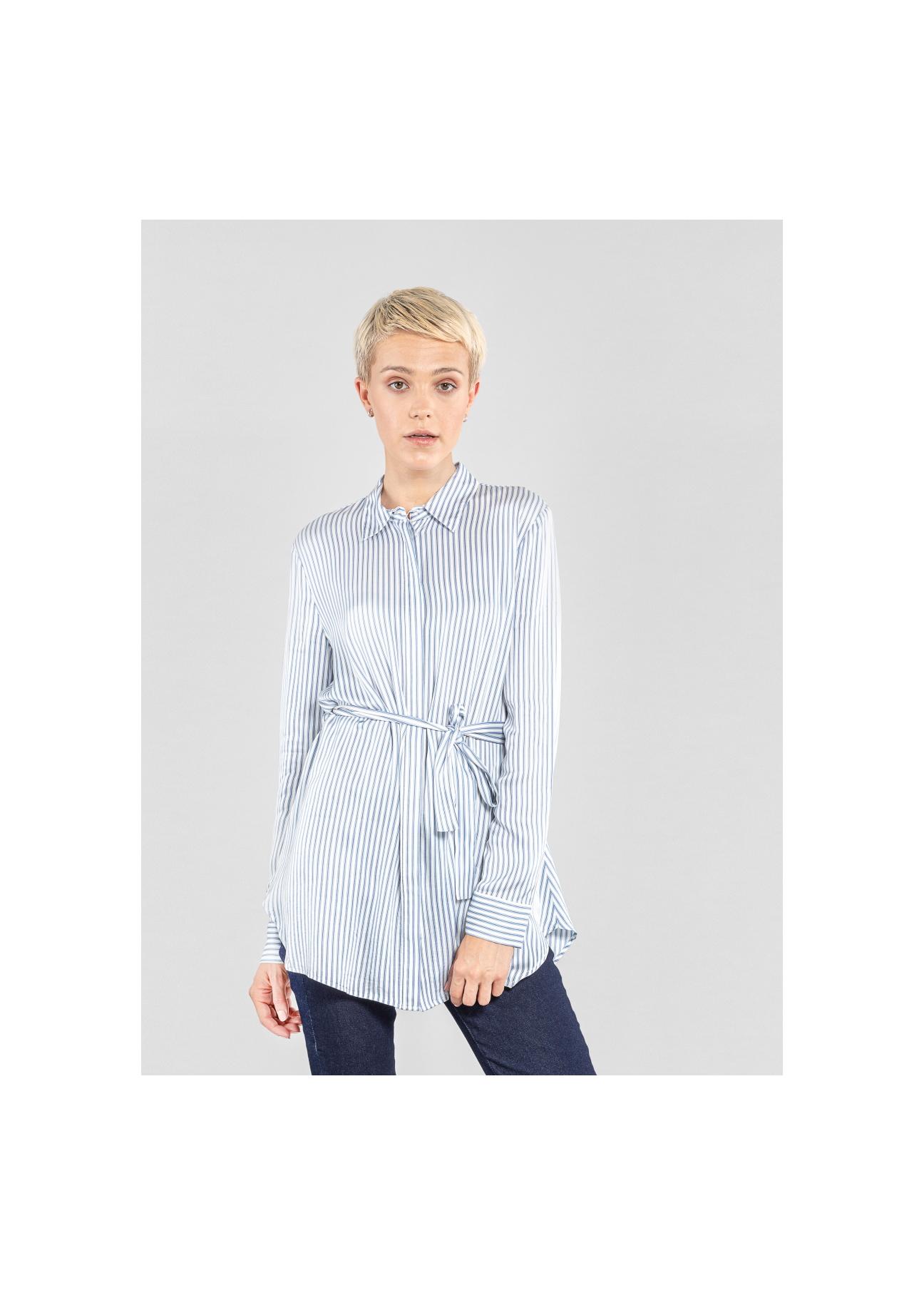 Women's long striped shirt BLUDT-0098-61(Z20)-01