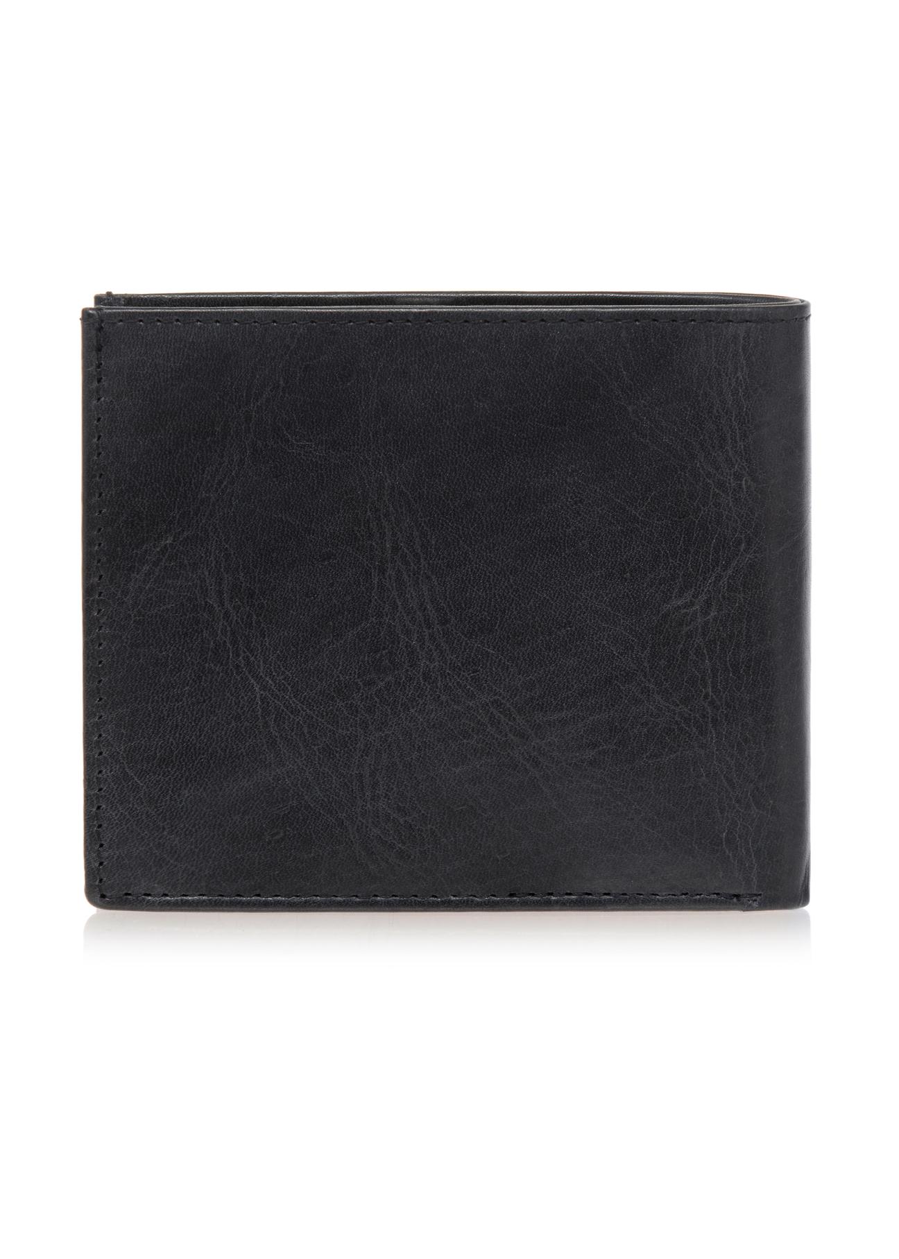 Men's navy blue leather wallet PORMS-0547-69(W23)-02