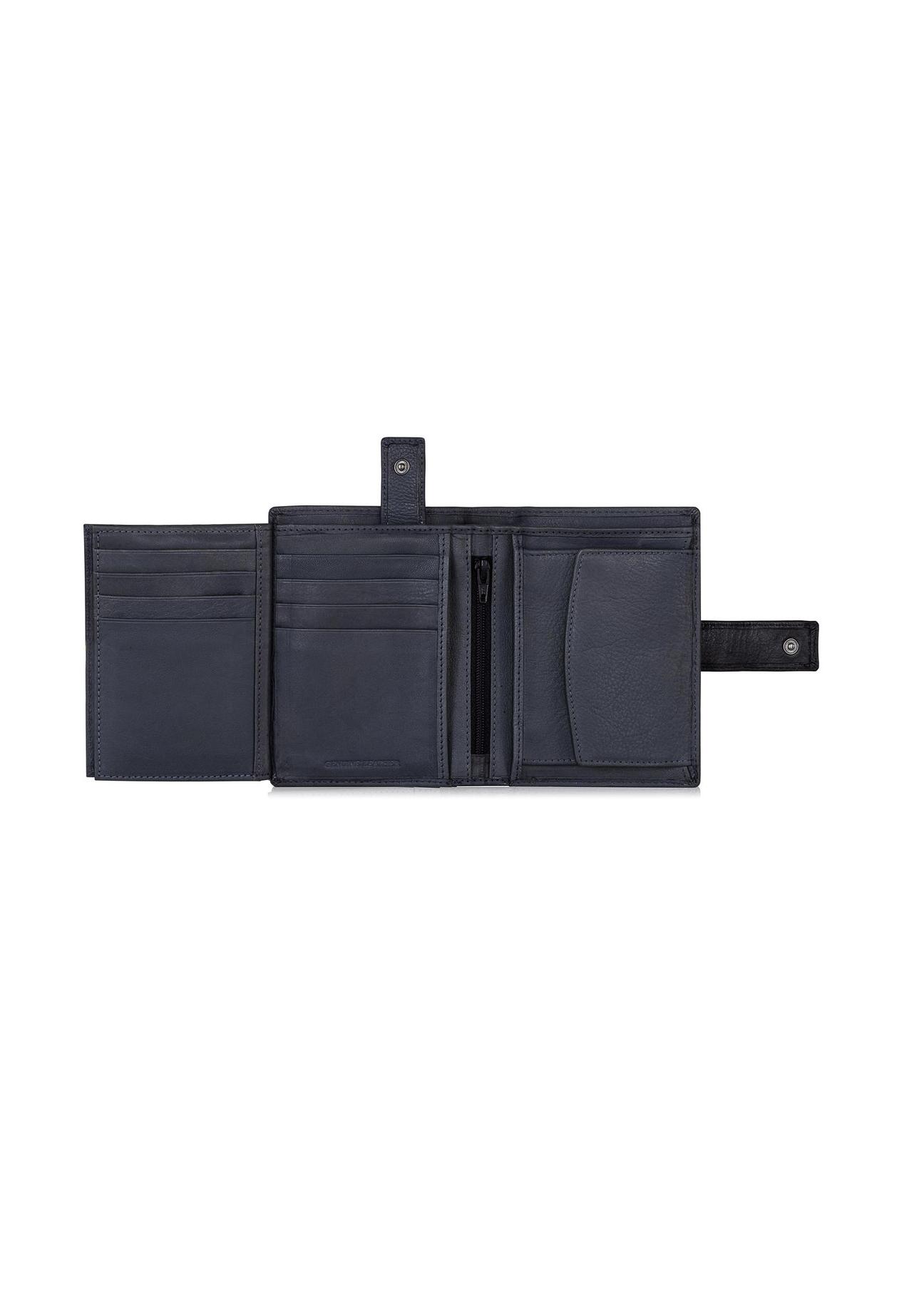 Graphite leather men's wallet PORMS-0543-95(Z23)-05