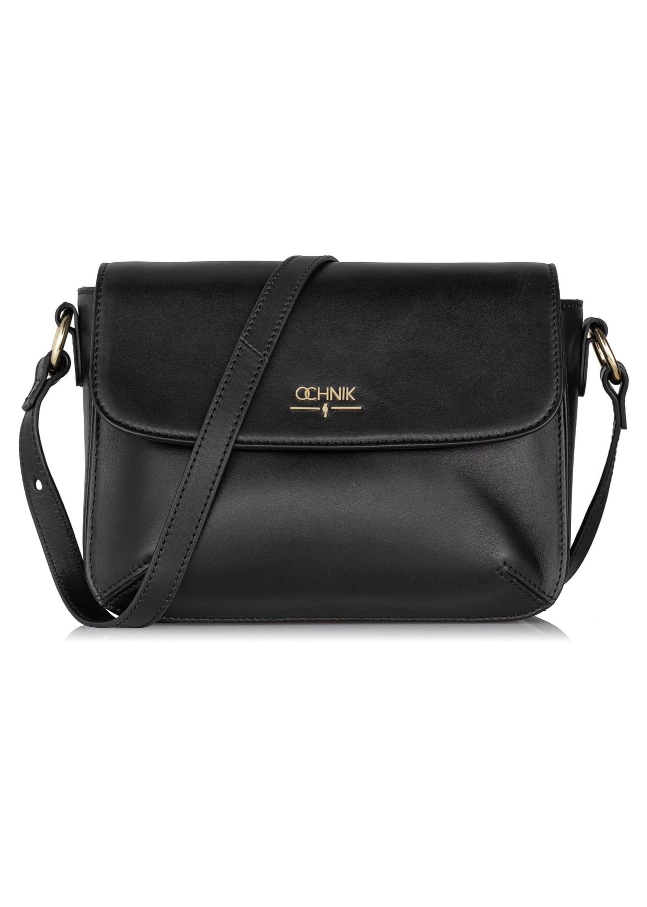 Black leather women's postbag TORES-1008-99(W24)-01