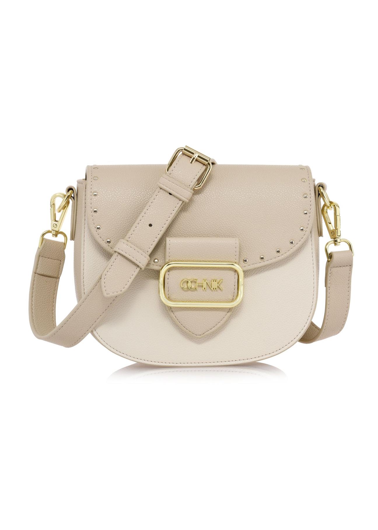 Women's small beige postbag TOREC-0880-81(W24)-01