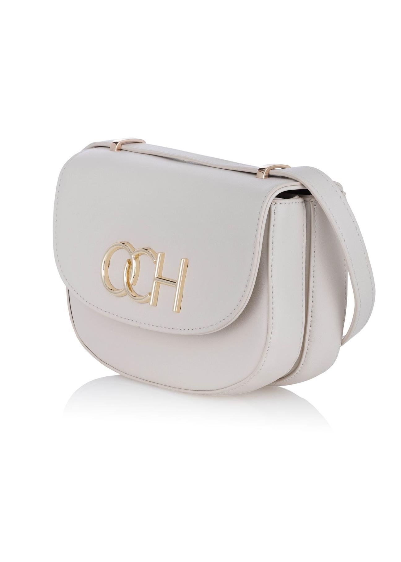 Cream logo saddle bag TOREC-0757A-12(W24)-02