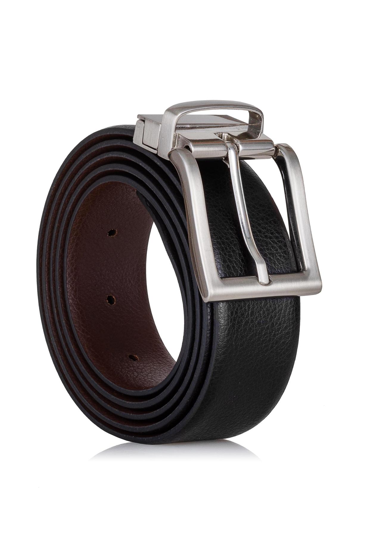 Double-sided universal leather men's belt PASMS-0246-99(Z23)-02