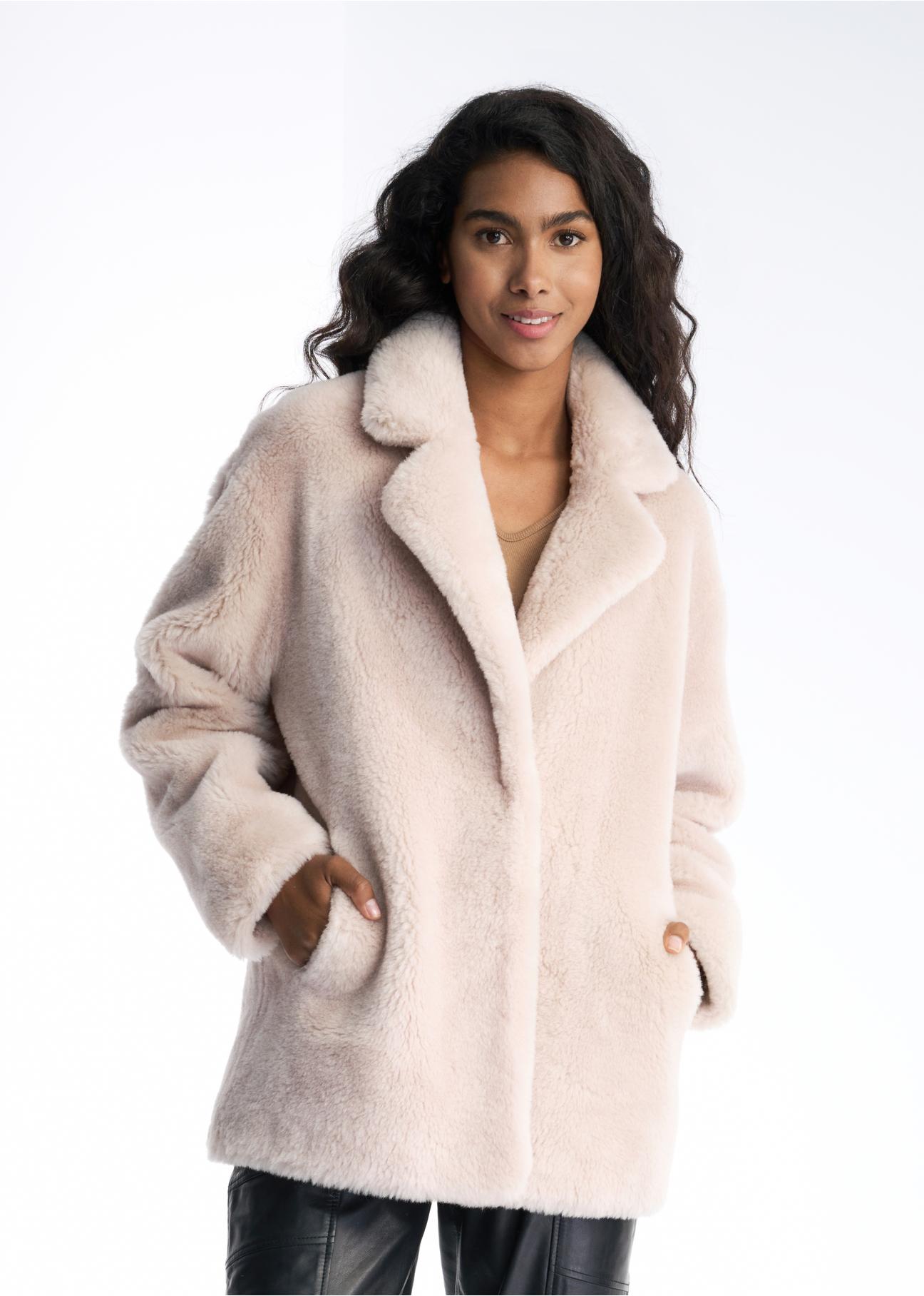 Women's oversize wool fur coat FUTDW-0015-81(Z22)-01