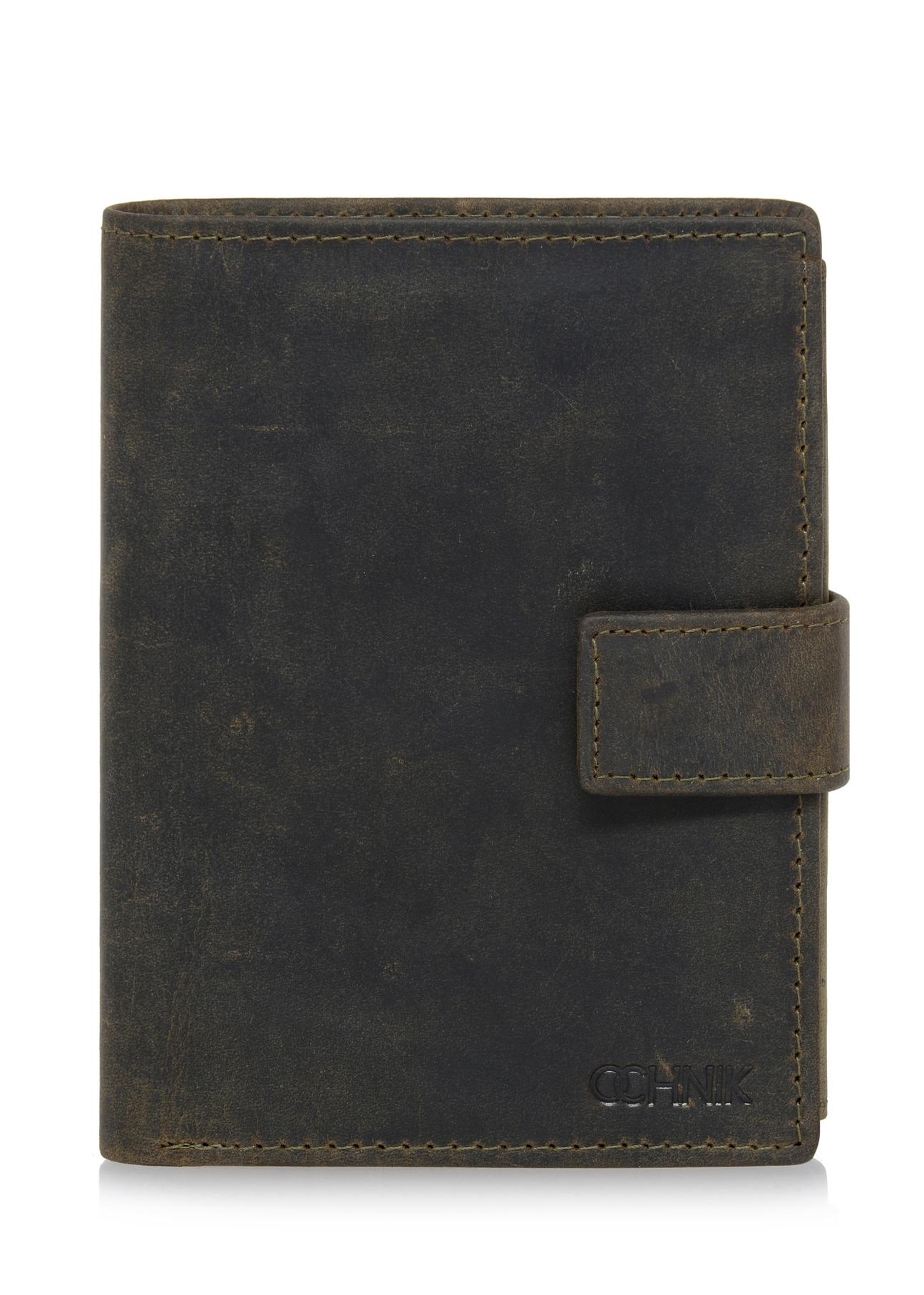 Khaki leather men's wallet PORMS-0543-54(W23)-01