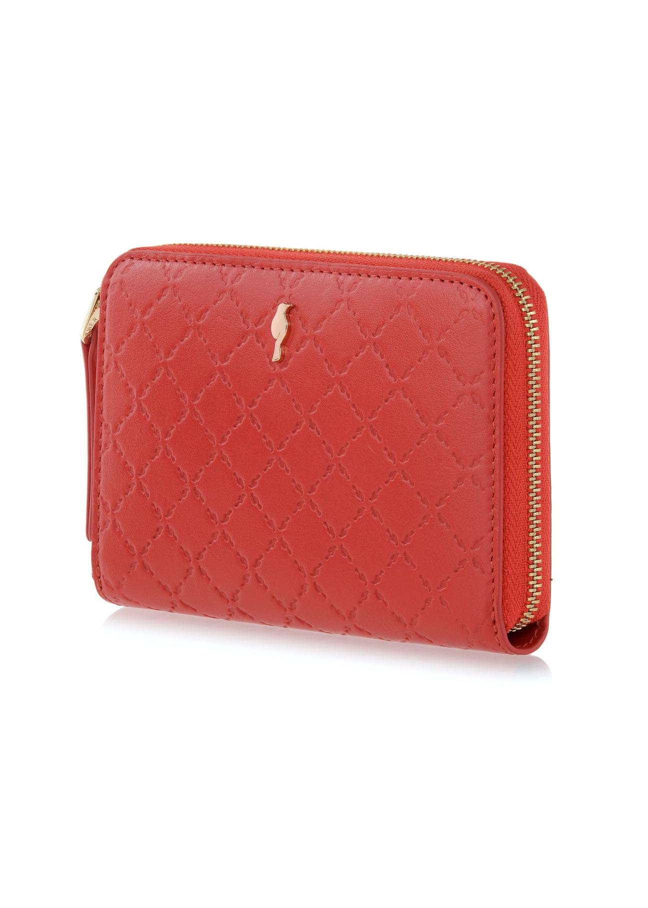 Women's red leather wallet PORES-0836A-42(W23)-03