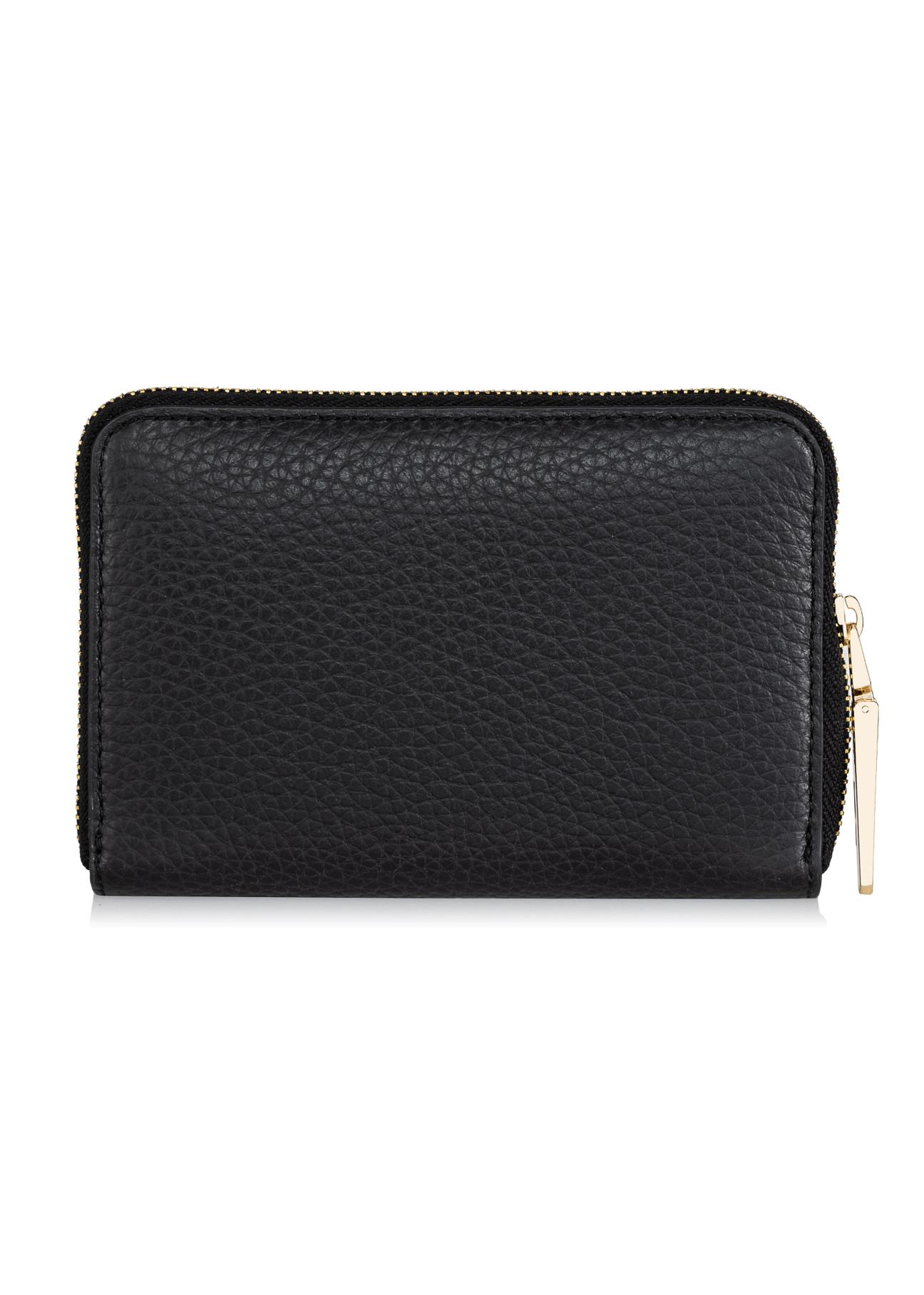 Women's black leather wallet PORES-0898-99(Z23)-03