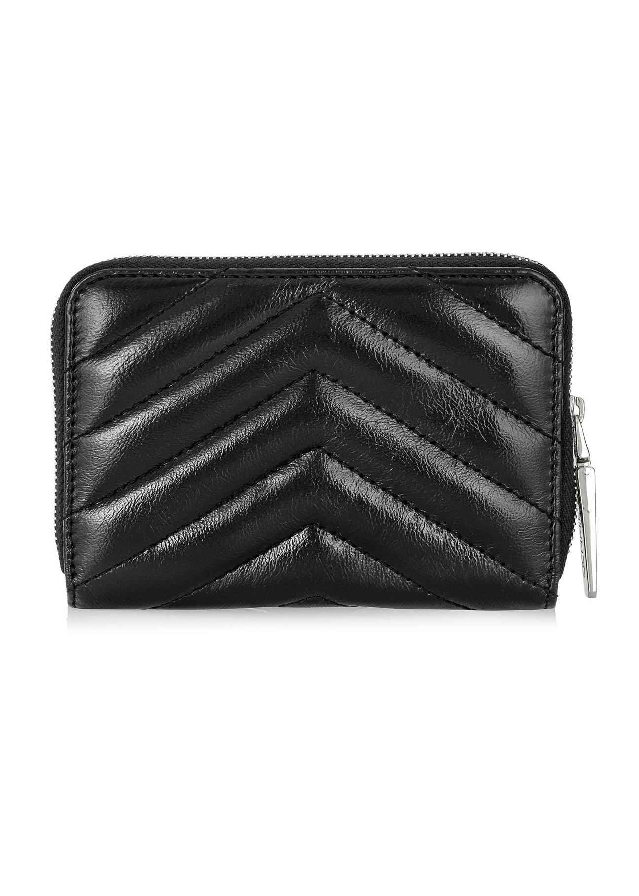 Black leather medium women's wallet PORES-0942-99(Z24)-03