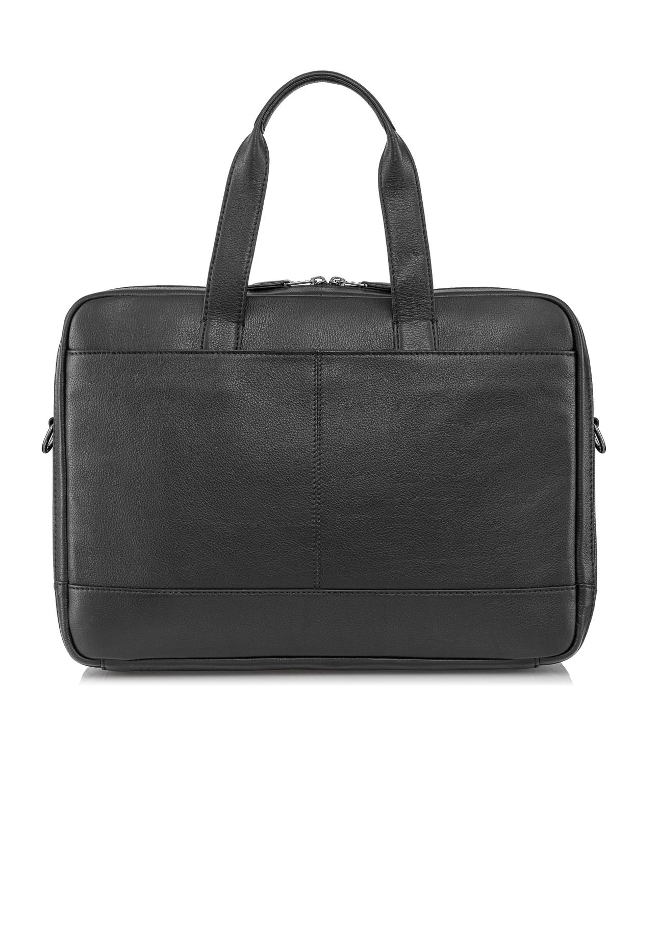 Men's leather bag with embossed logo TORMS-0020B-99(W23)-04