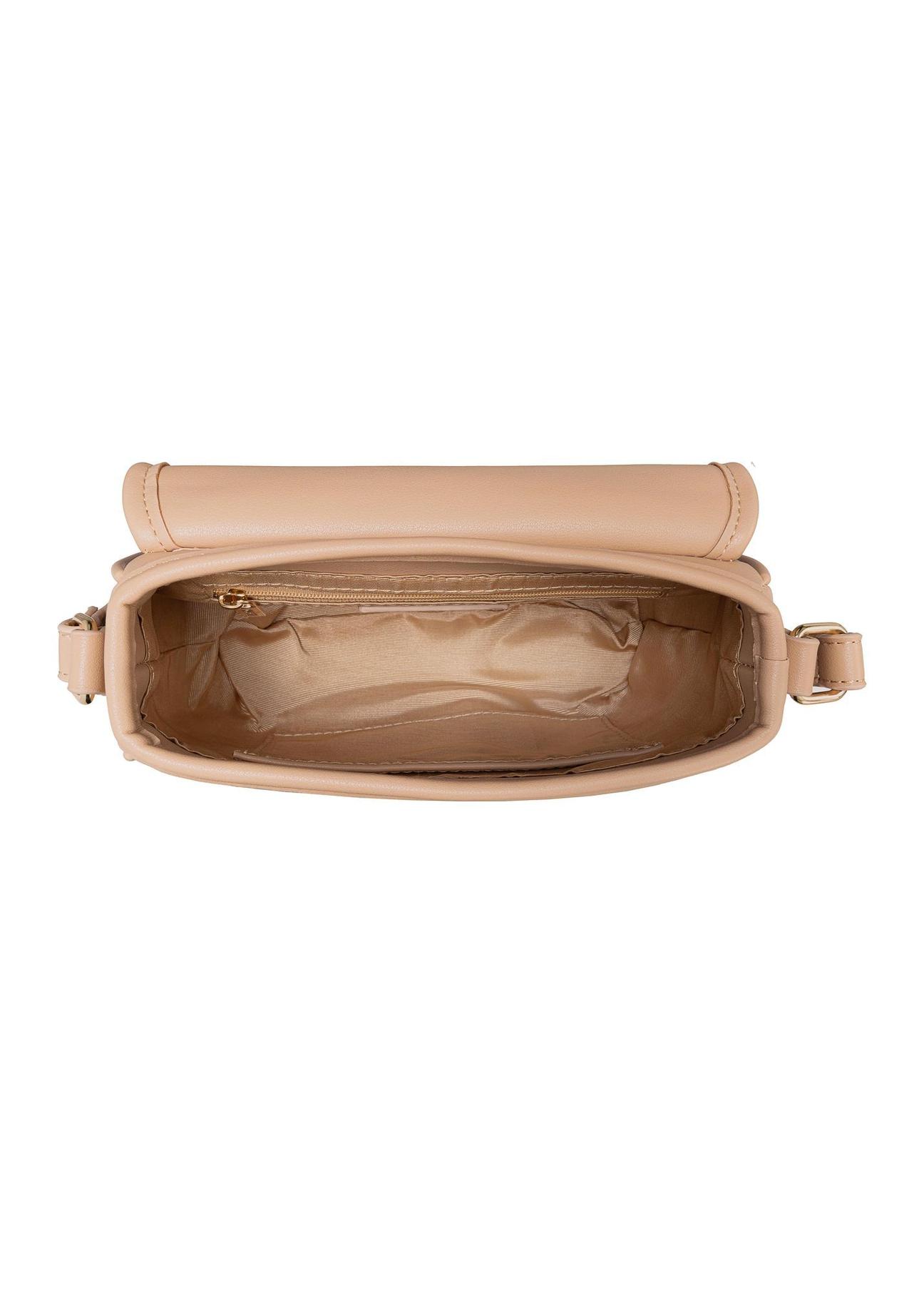 Beige rounded mailbag TOREC-0756A-80(W24)-05