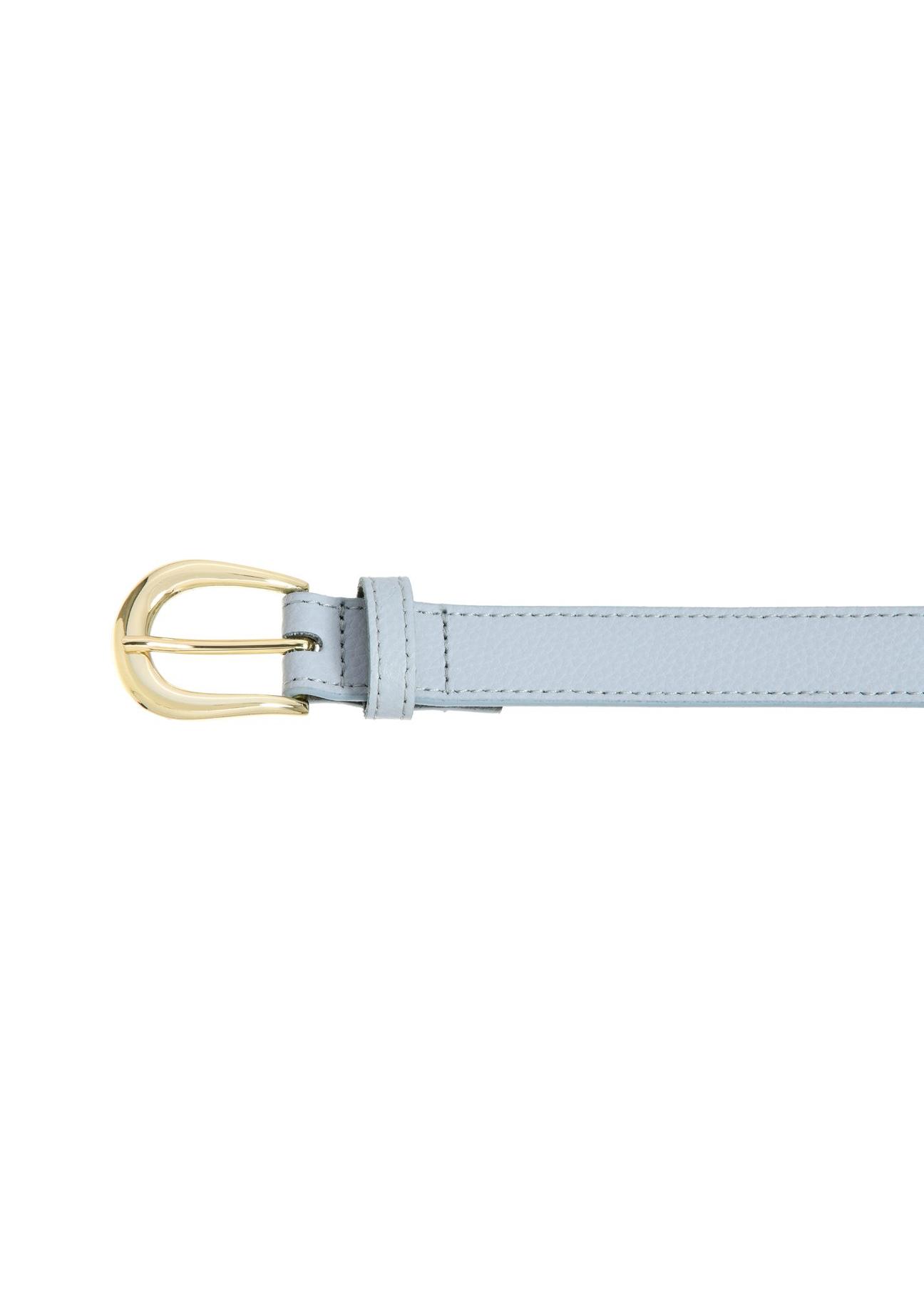 Blue leather women's belt PASDS-0303-62(W24)-03