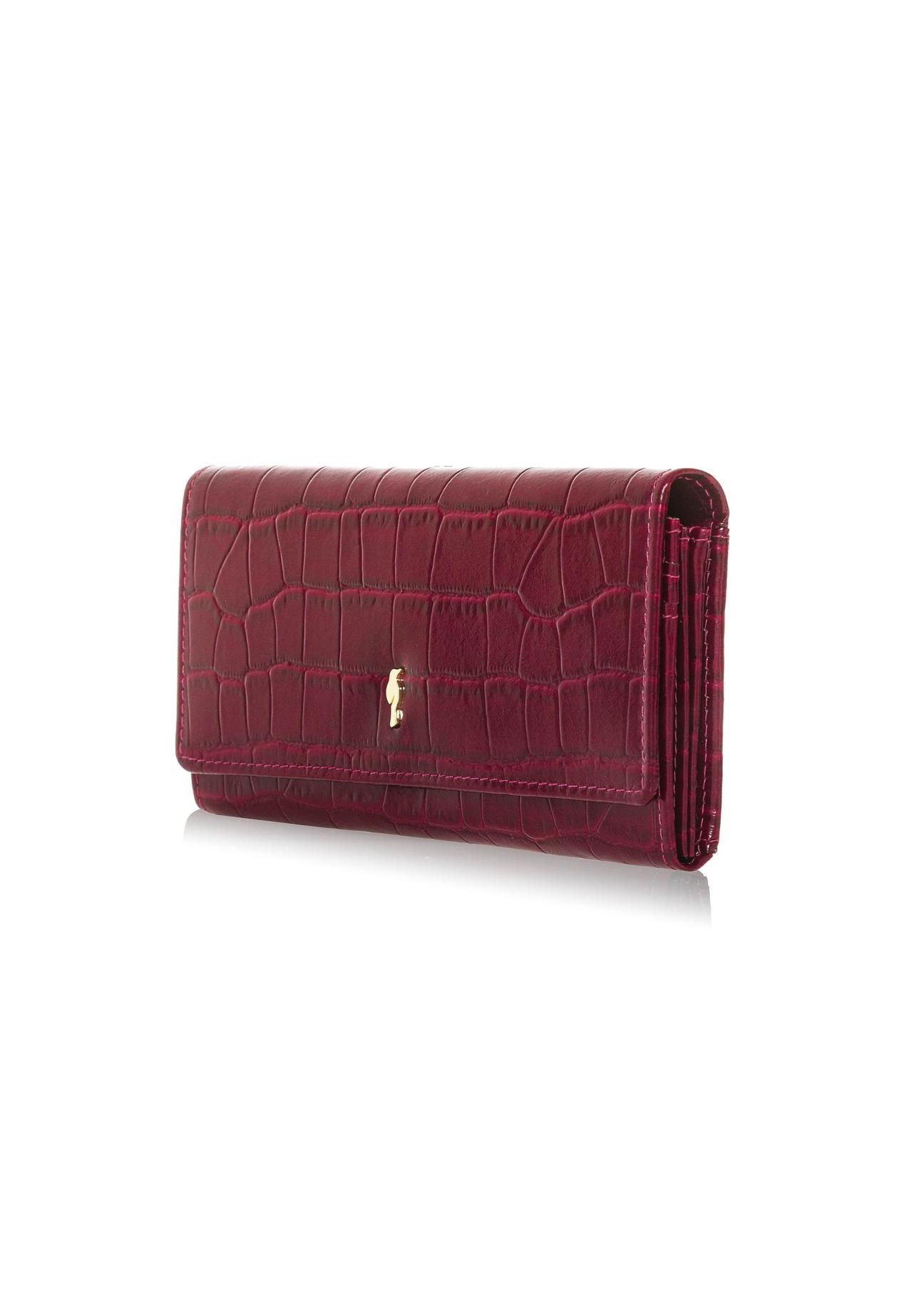 Leather pink women's wallet PORES-0889A-31(Z24)-02