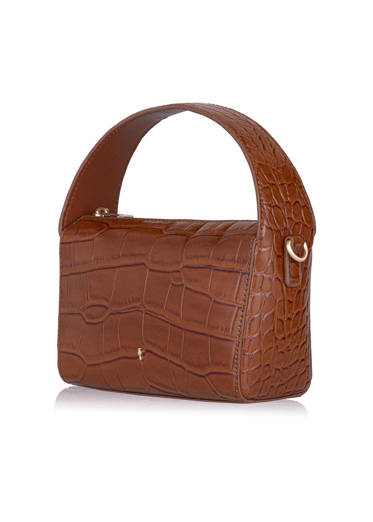 Small brown leather handbag for women TORES-0997-87(W24)-03