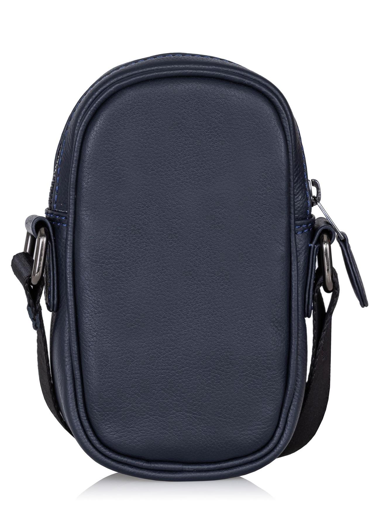 Men's navy blue leather sachet TORMS-0409-69(W24)-04