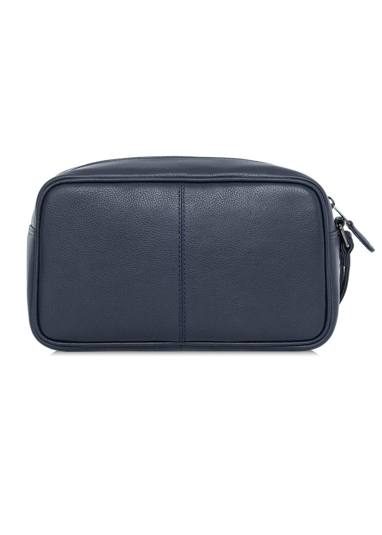 Navy blue leather men's cosmetic bag TORMS-0182D-69(W25)-04