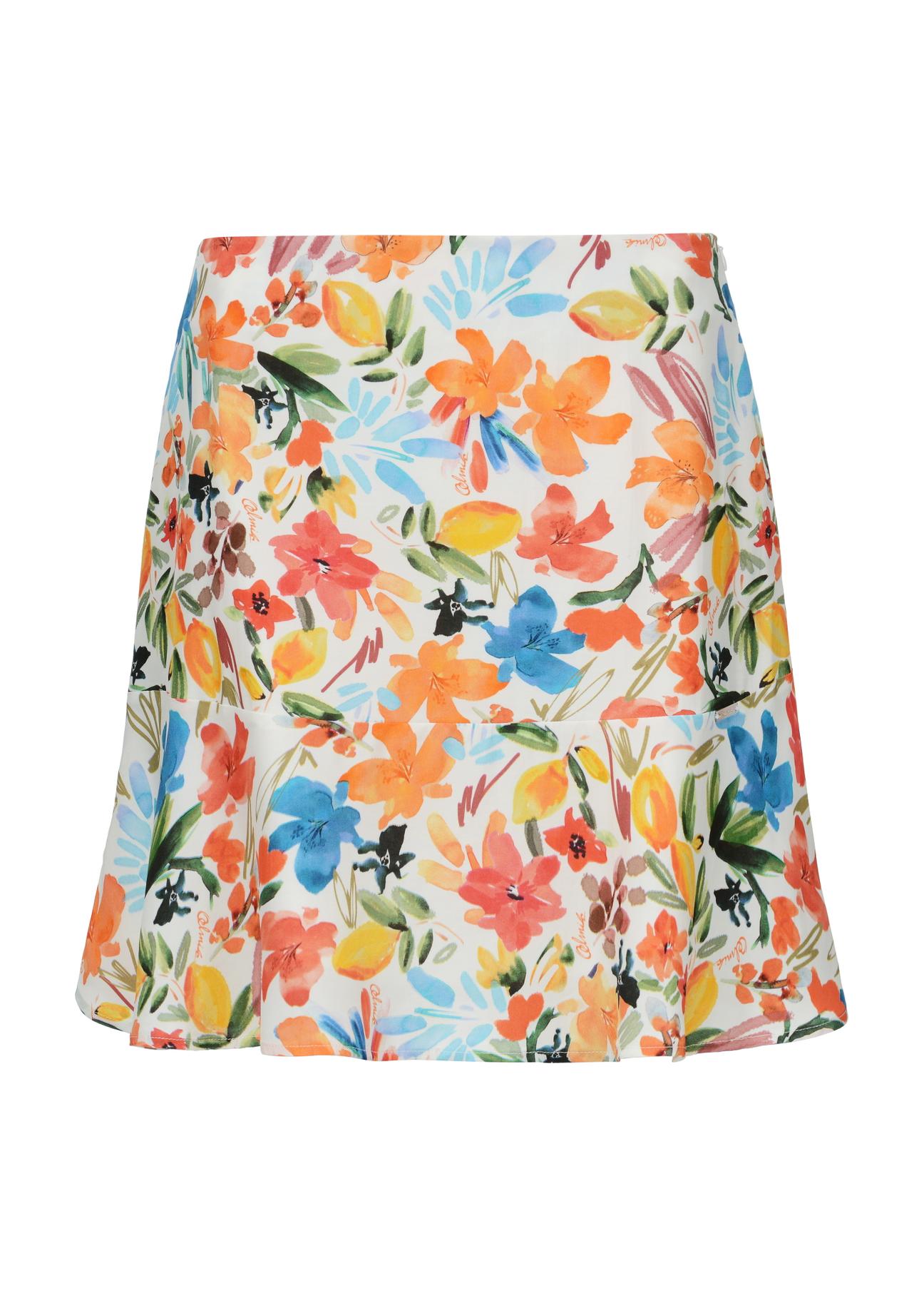 Floral skirt with frill SPCDT-0071-12(W23)-04