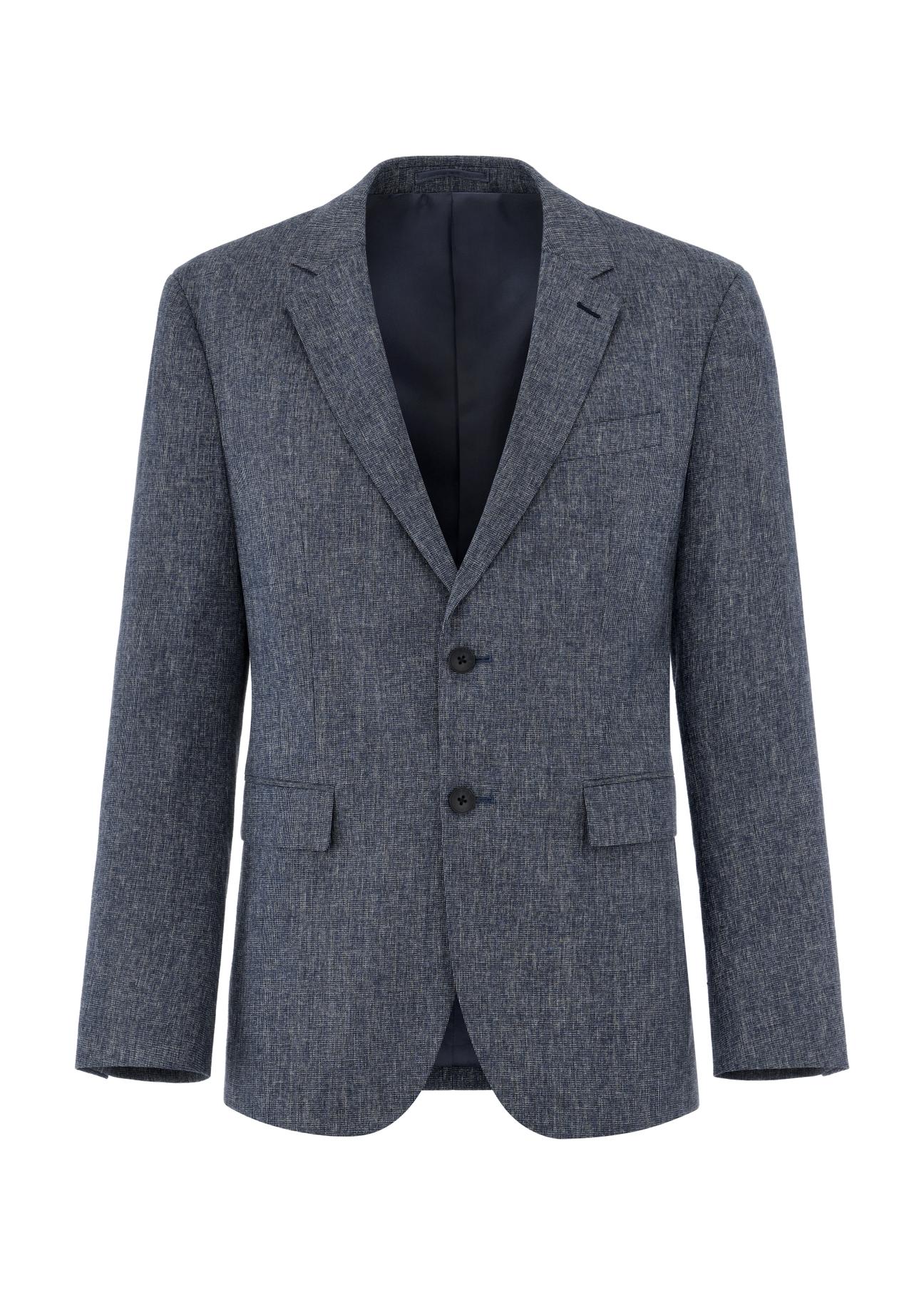 Men's blue single-breasted jacket MARMT-0014-61(W24)-05