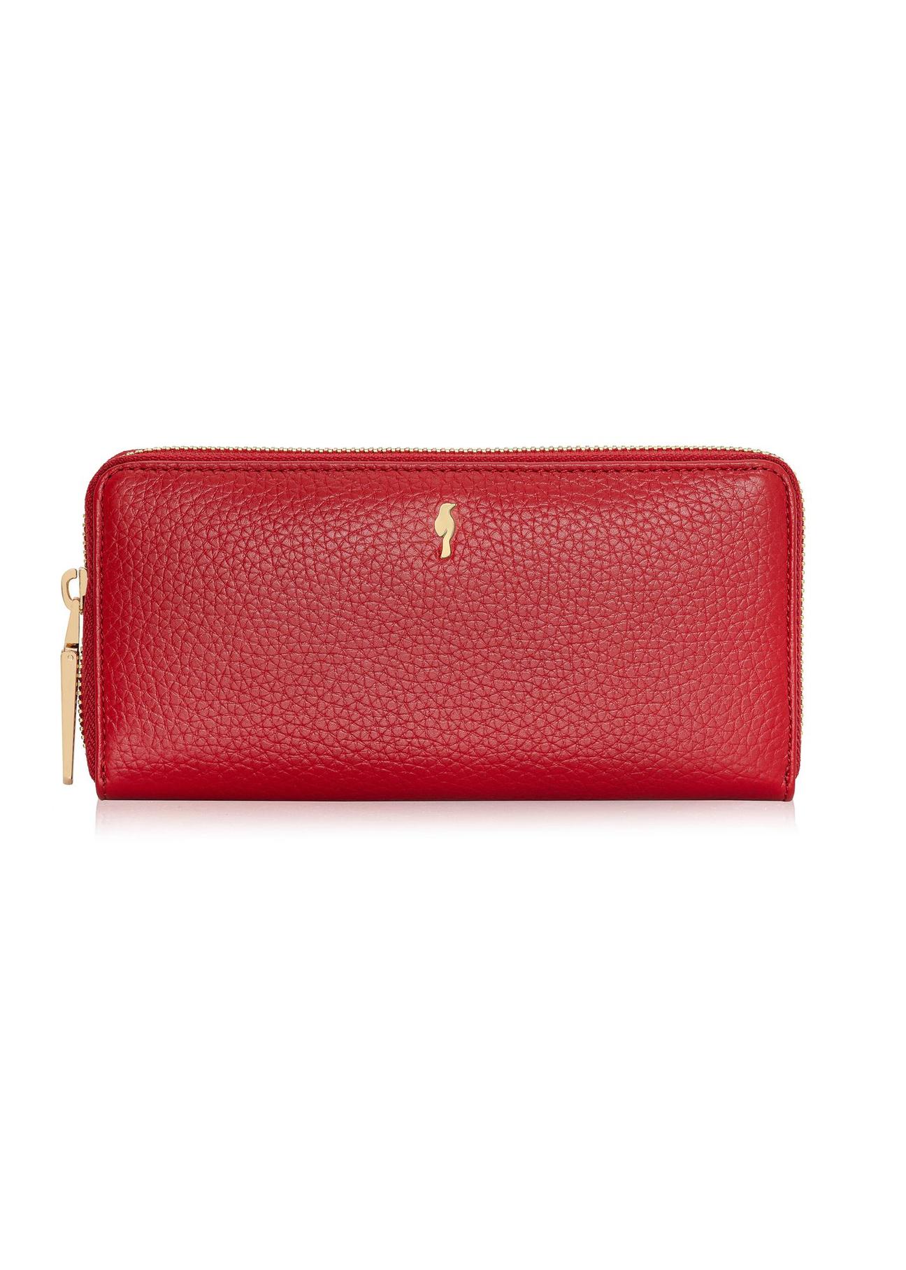 Red leather women's wallet PORES-0800E-41(Z24)-01