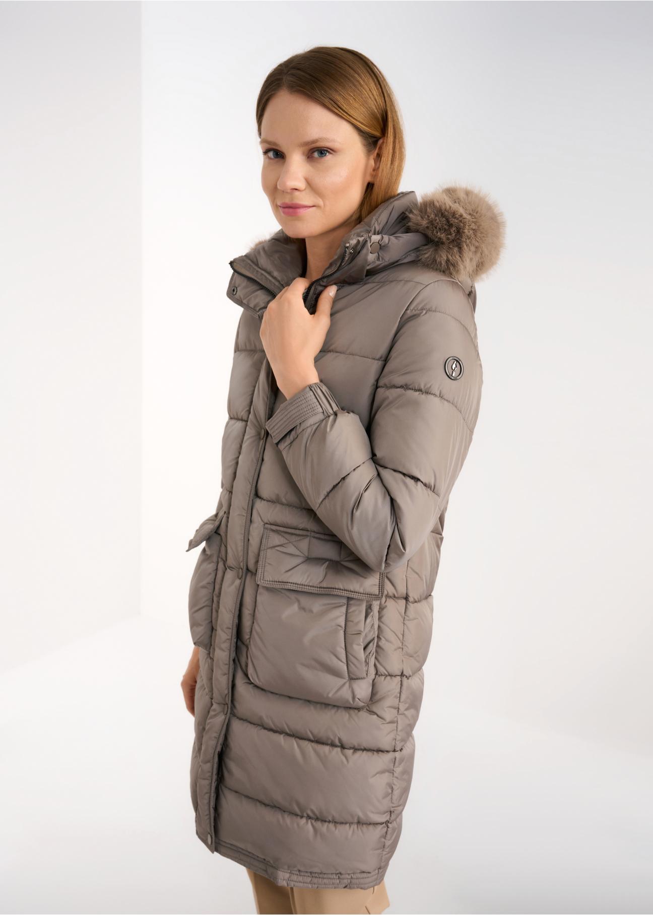 Women's autumn jacket with hood KURDT-0399-82(Z22)-03