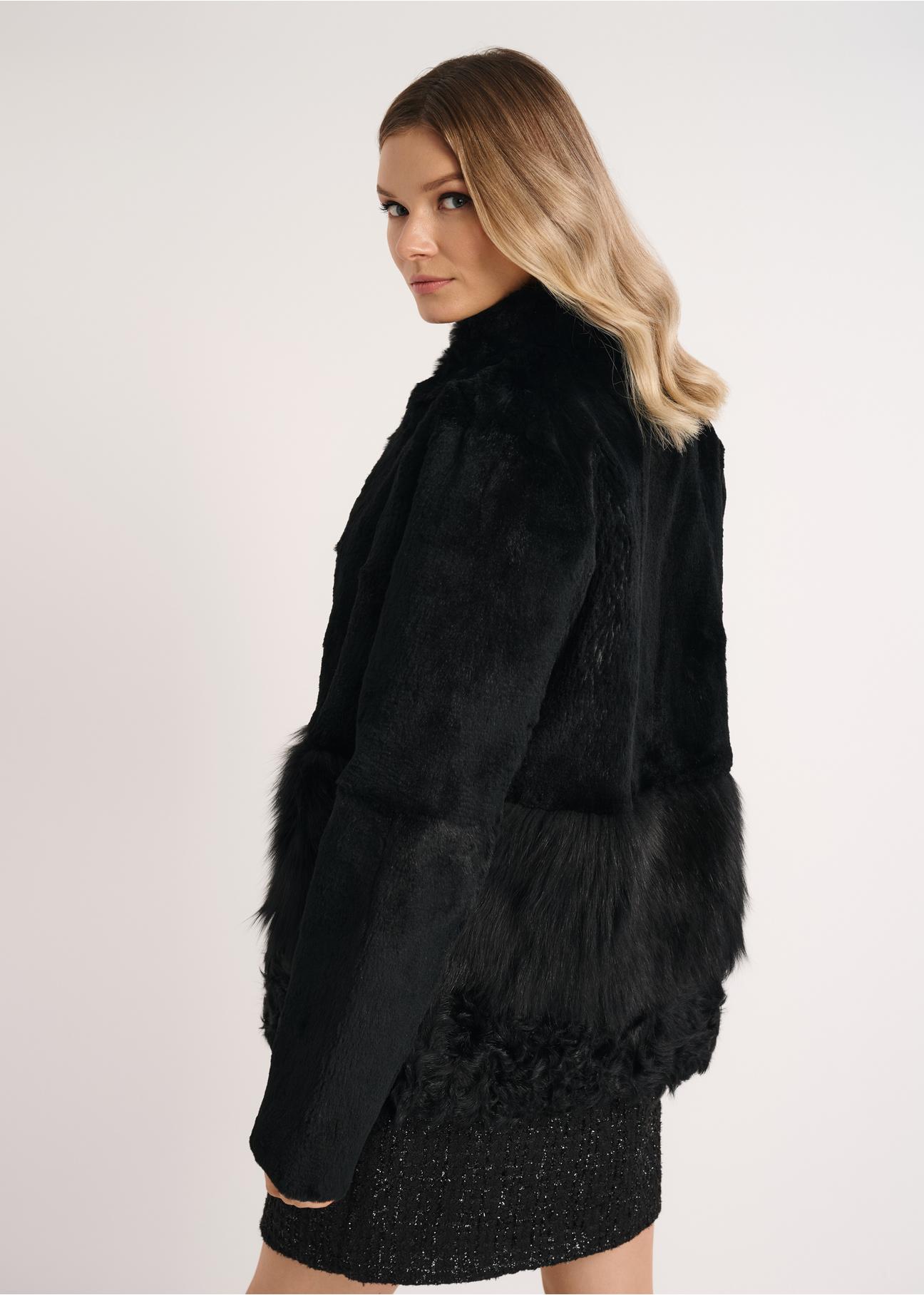 Women's hook-and-loop fur FUTDF-0092-1268(Z22)-03