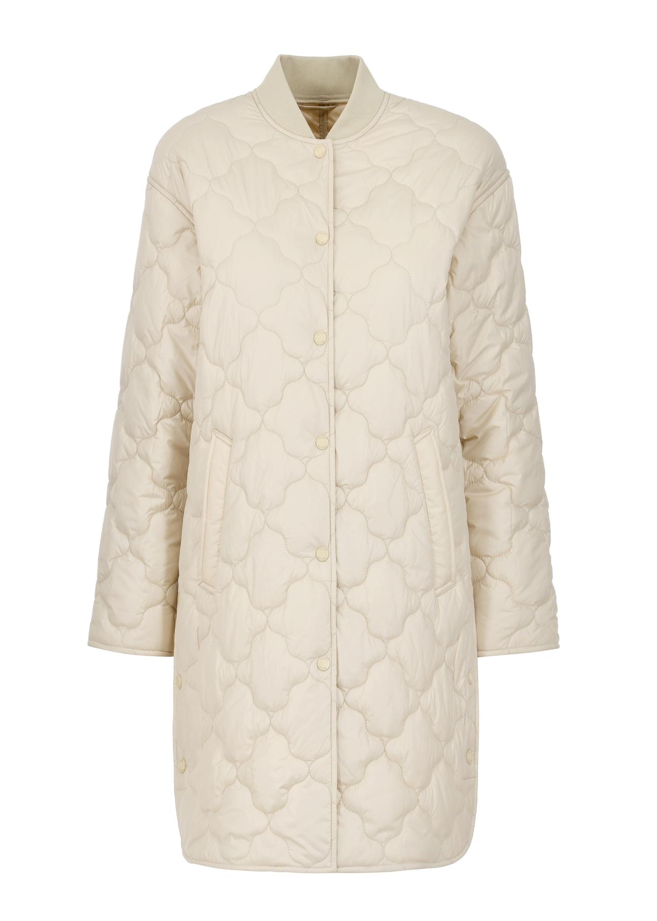 Women's beige quilted jacket KURDT-0508-80(W24)-04