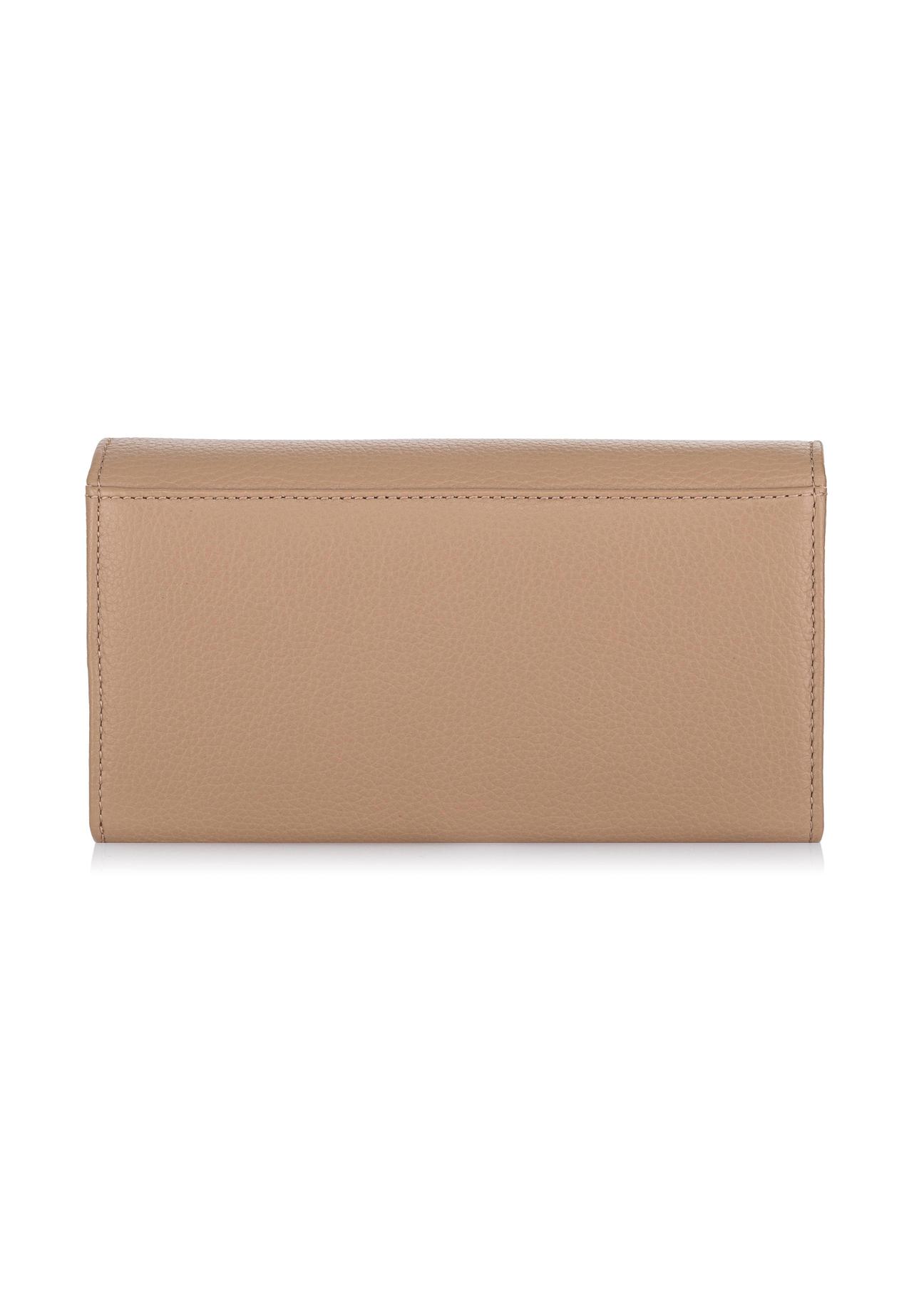 Large beige leather women's wallet PORES-0831-81(W23)-04