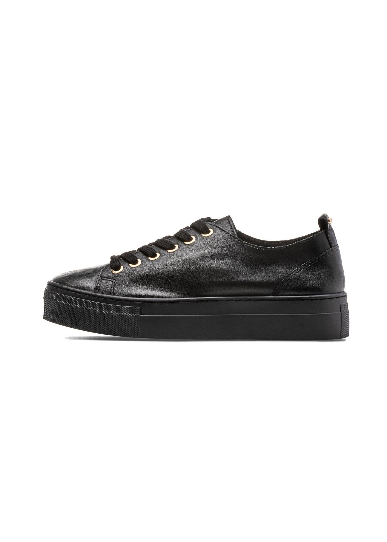 Black leather women's sneakers BUTYD-1062-98(W25)-08