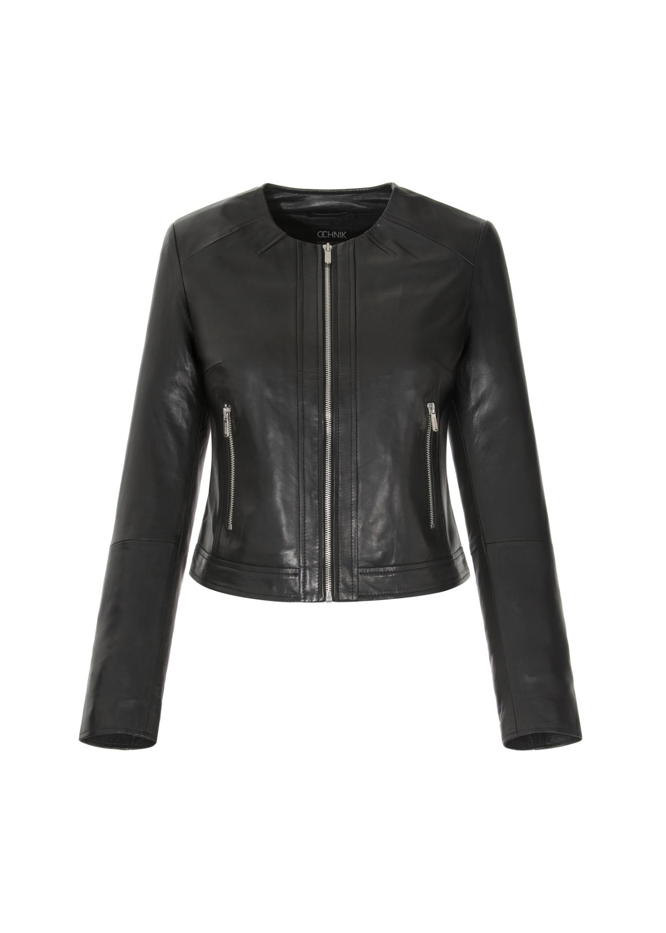 Women's short leather jacket KURDS-0294-4229(KS)-04