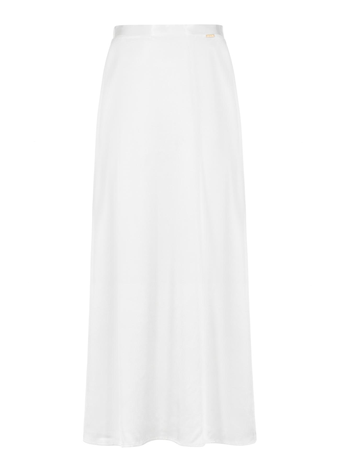 Long straight cream skirt SPCDT-0083-12(W24)-03