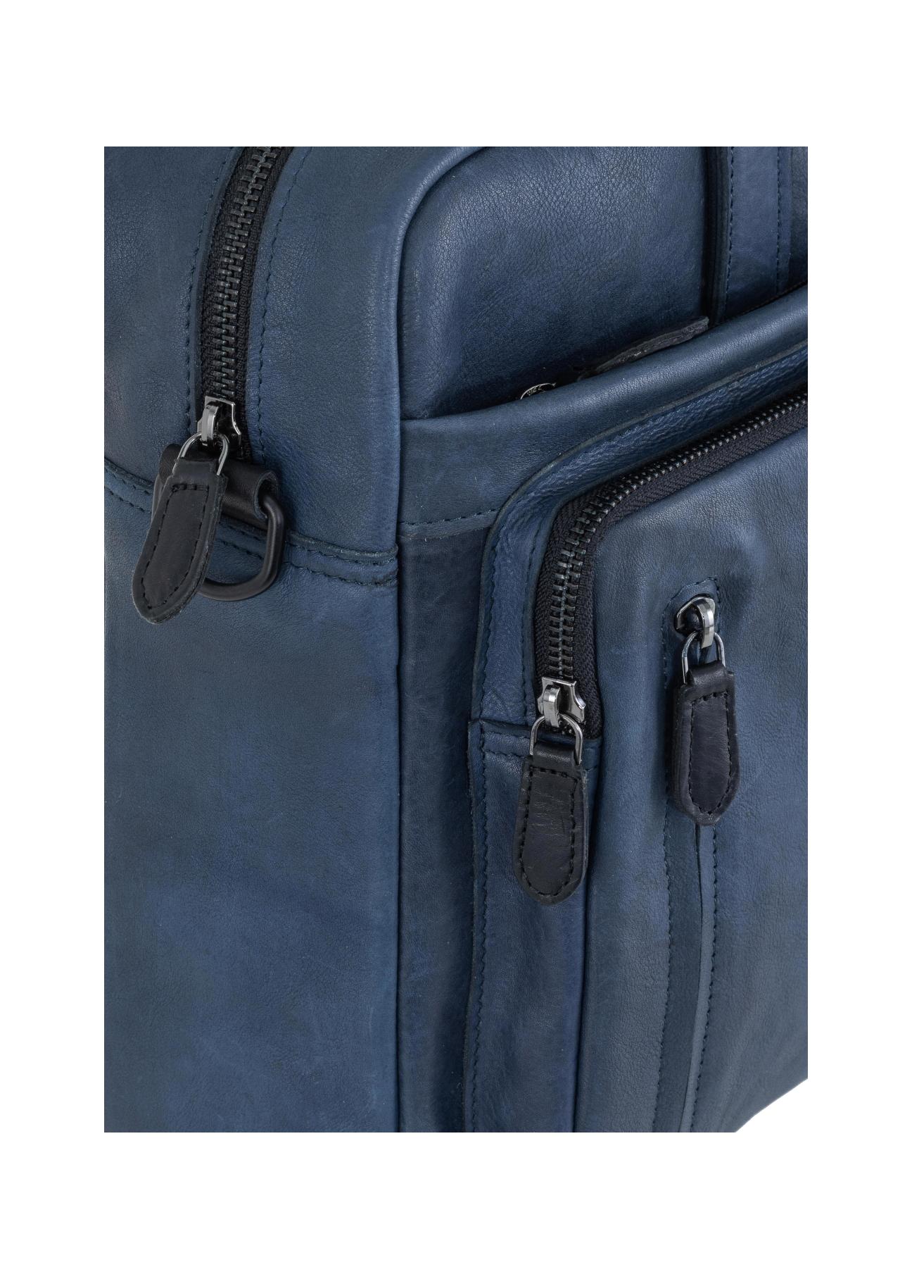 Men's navy blue leather bag TORMS-0046N-69(Z24)-05