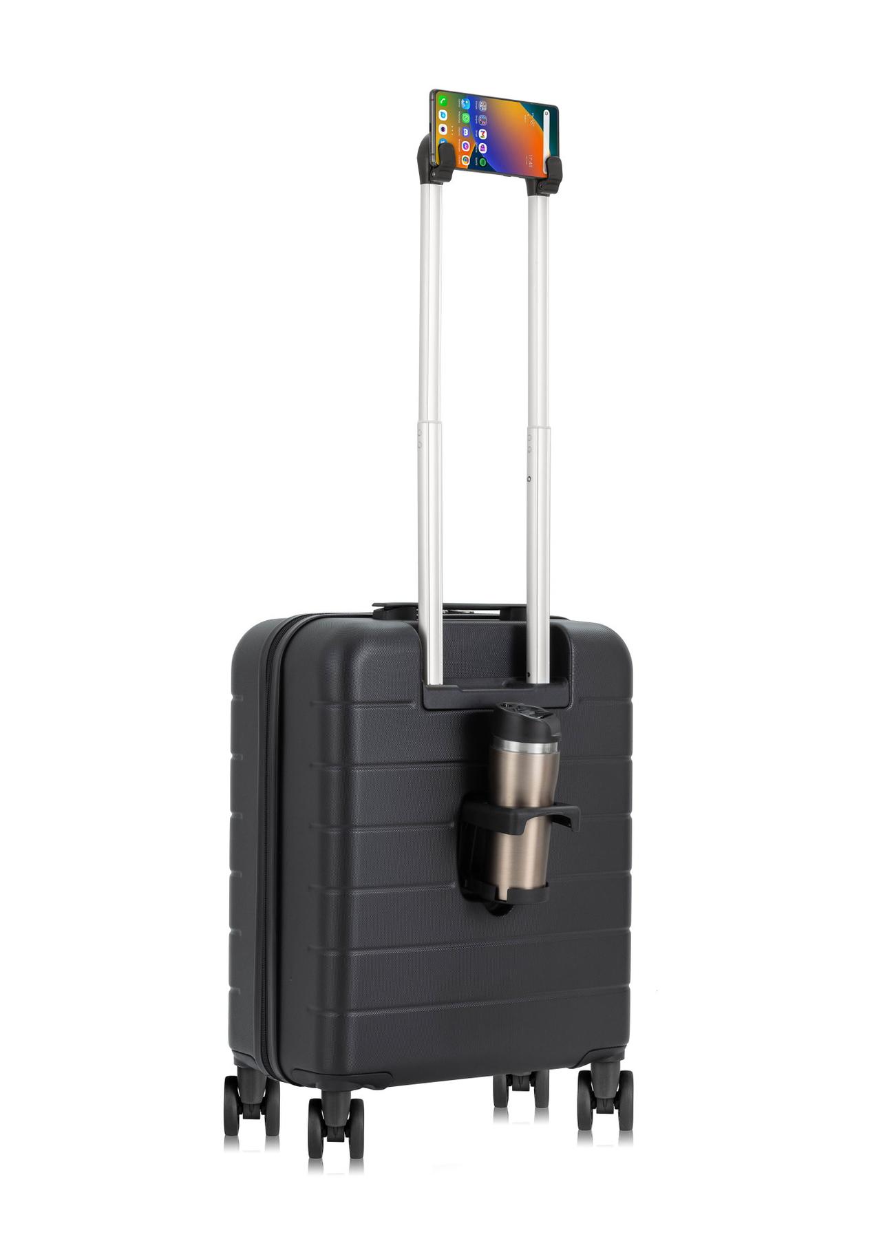 Cabin suitcase with cup holder WALAB-0072-99-19(W24)-07