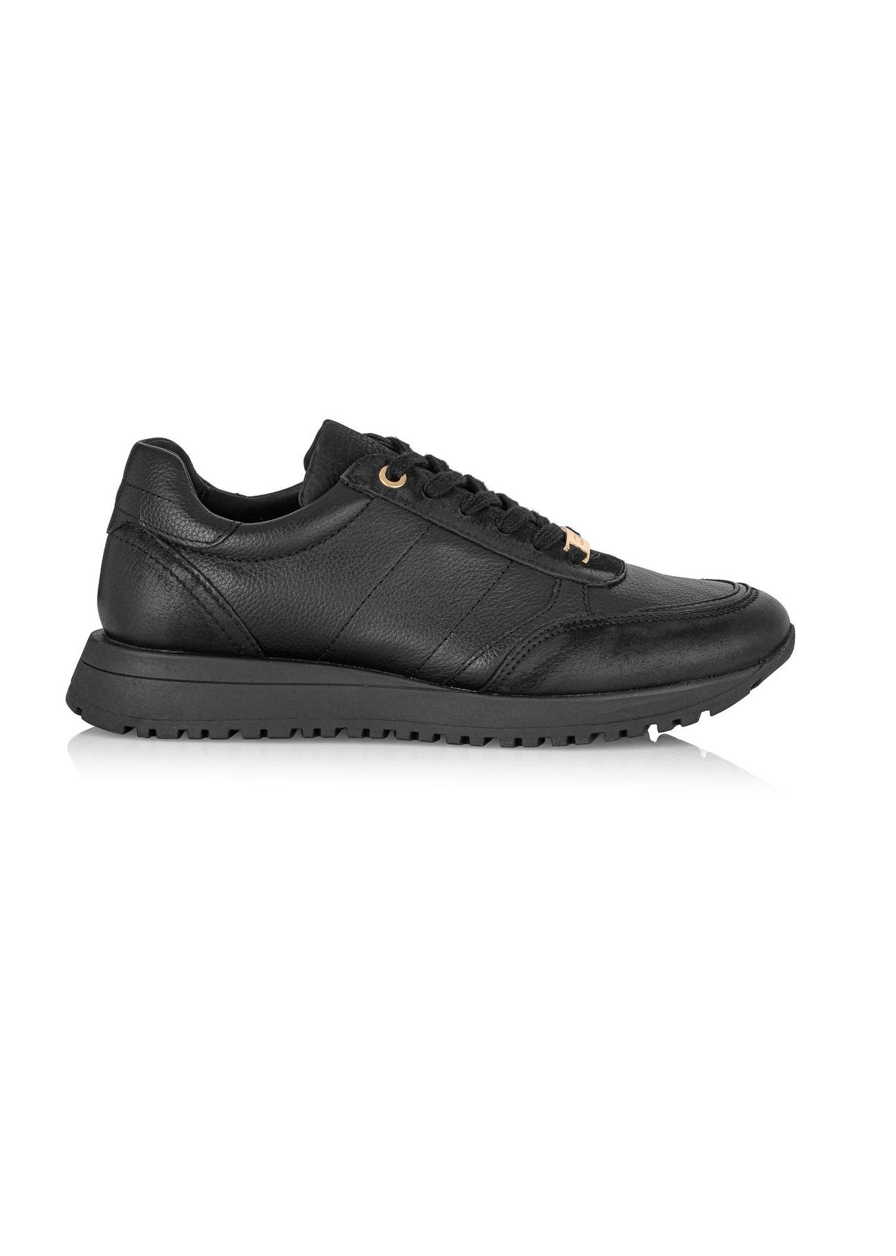 Black leather women's sports shoes BUTYD-1099-99(Z24)-03