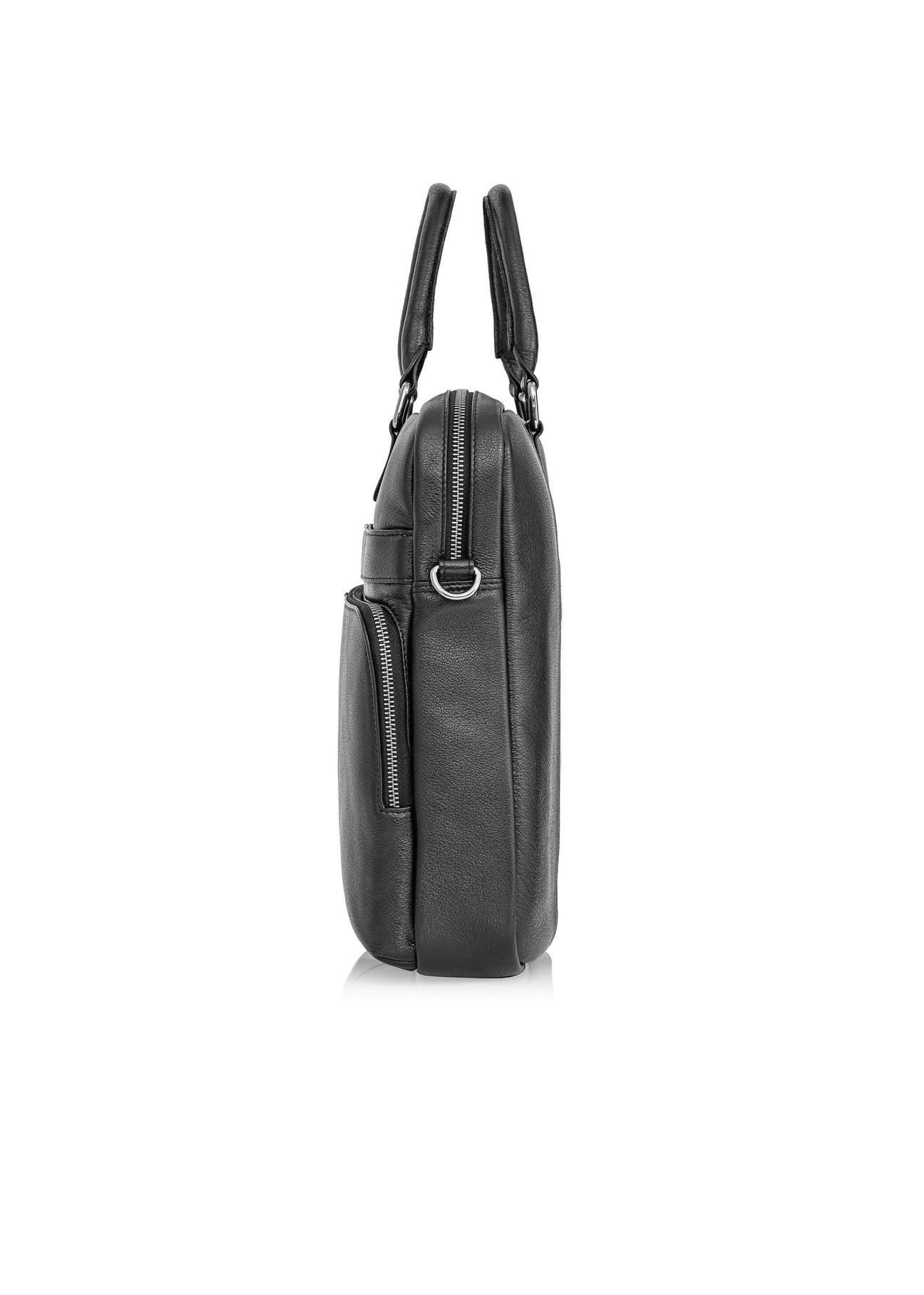 Black leather men's bag TORMS-0456-99(W25)-03