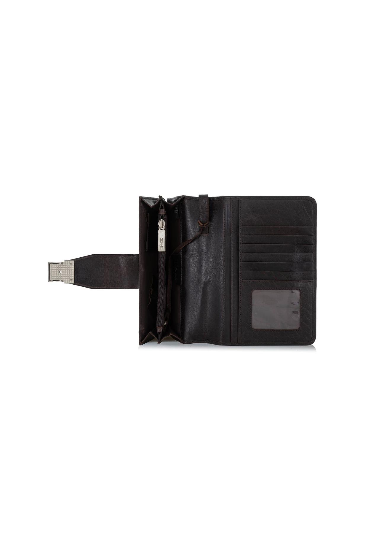 Dark brown men's document pouch VB-260A-90(KS)-05