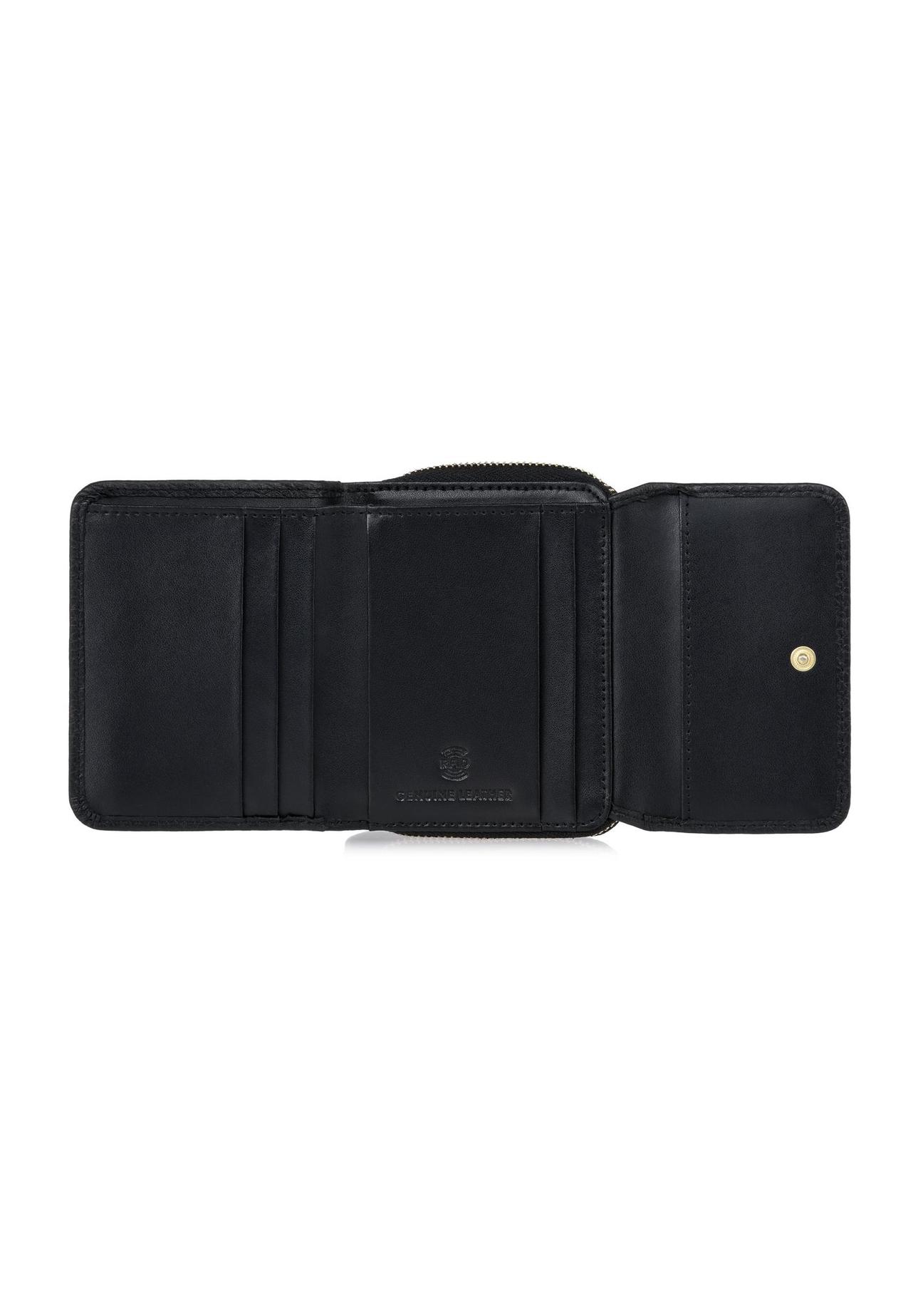 Black leather women's wallet with RFID protection PORES-0817RFID-99(W24)-04