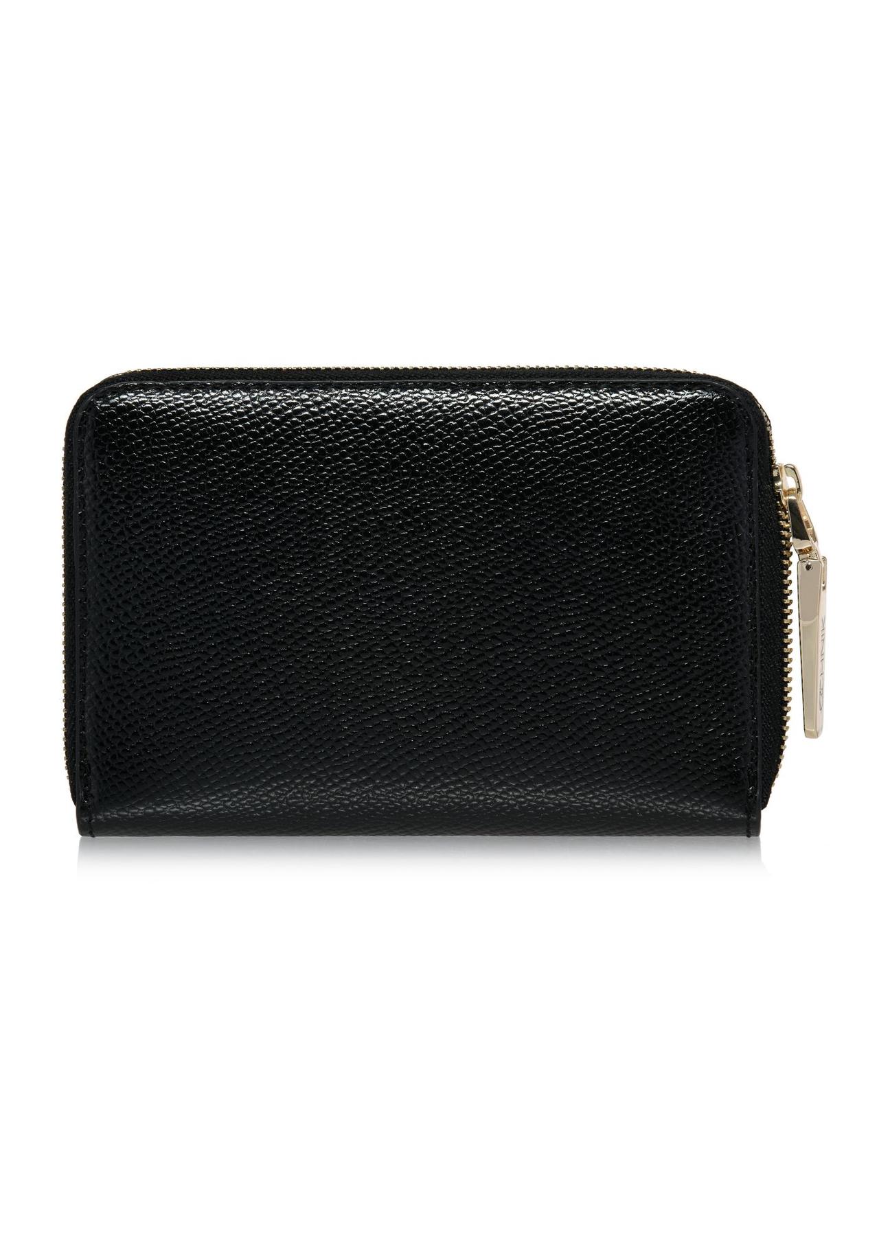 Black medium leather women's wallet PORES-0931-99(Z24)