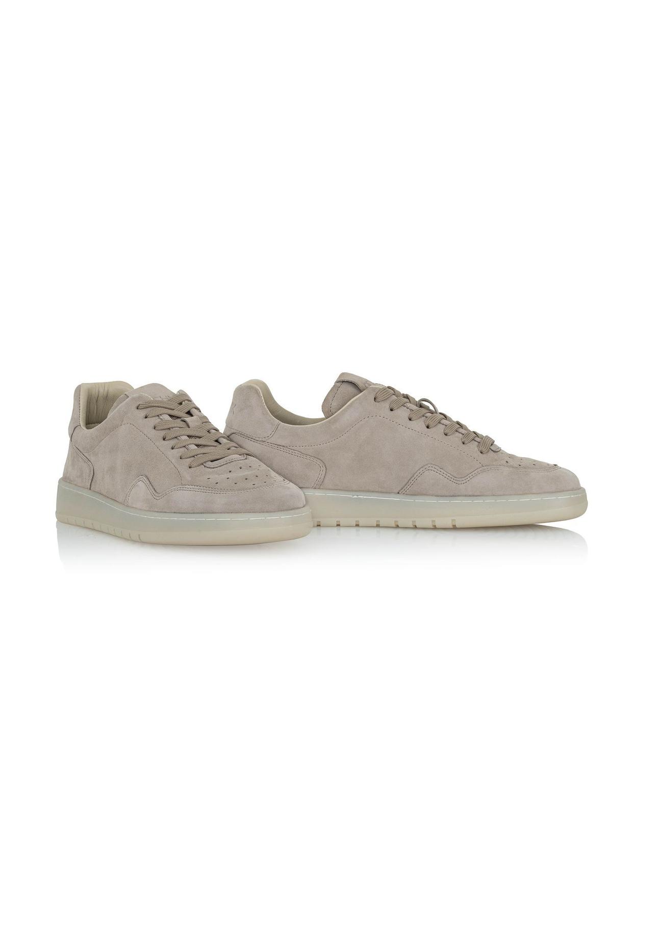 Beige leather men's sneakers BUTYM-0456-93(W24)-01