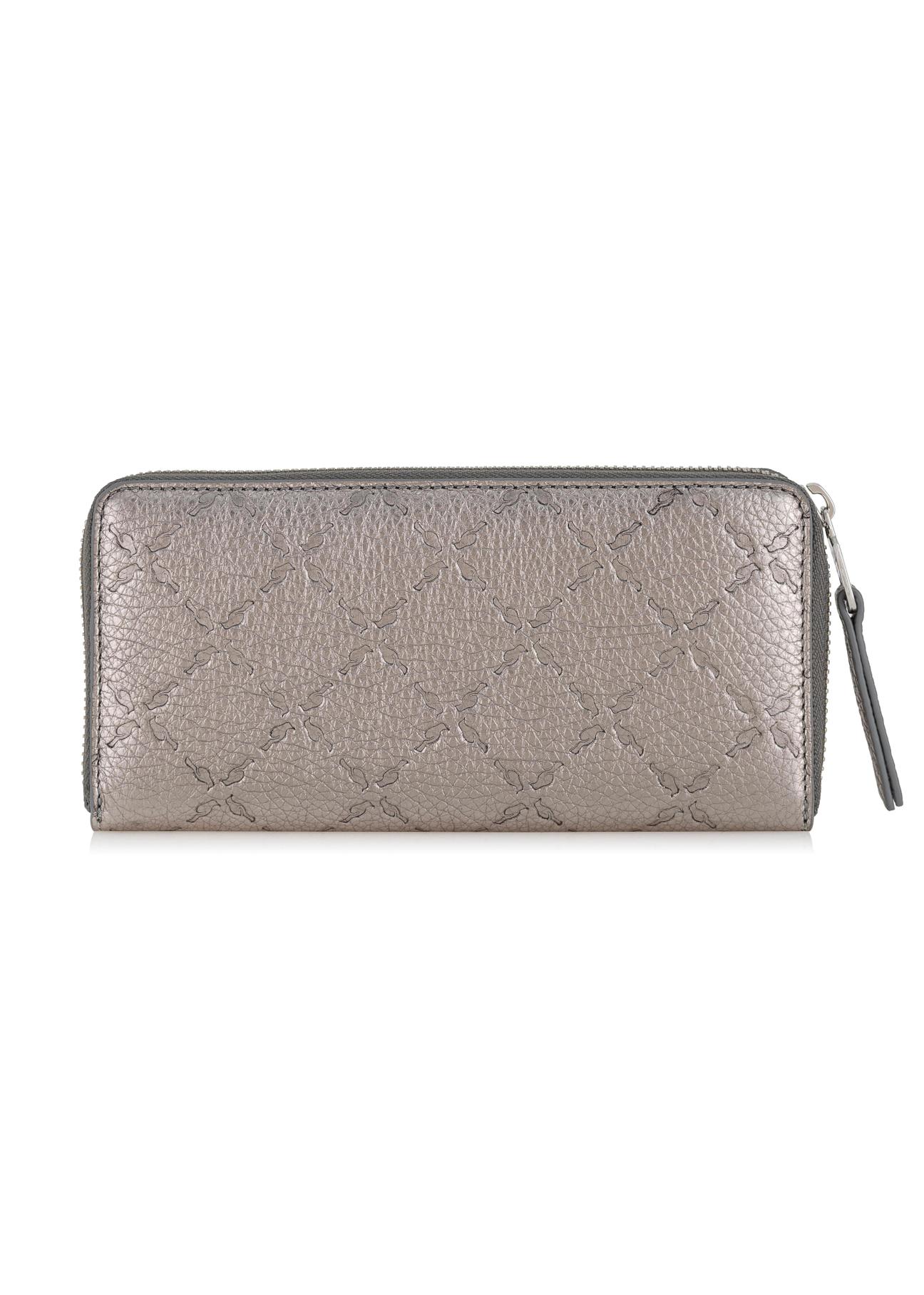 Large silver ladies wallet with embossing PORES-0869-92(Z23)-03