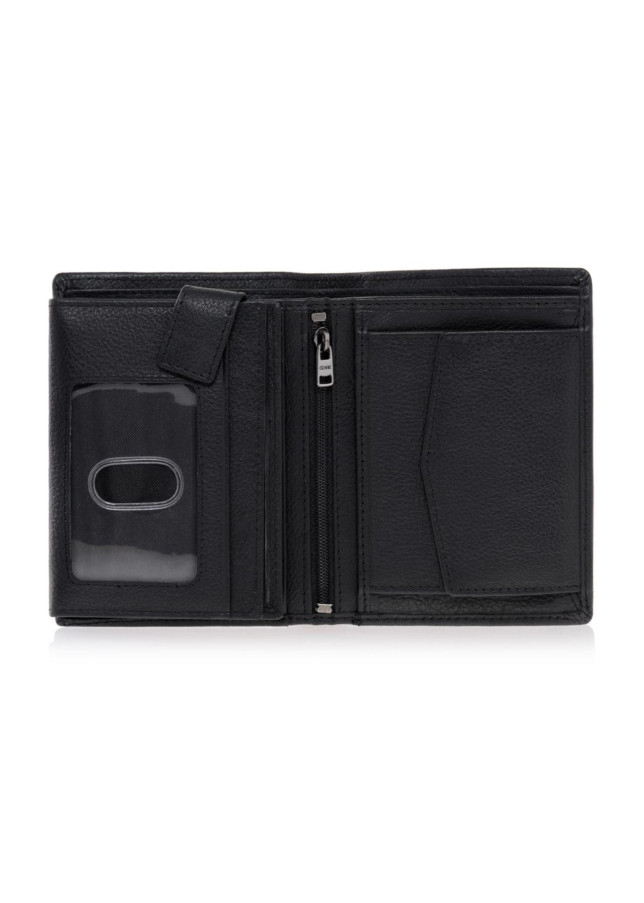 Men's leather wallet with embossing PORMS-0010A-99(W23)-03